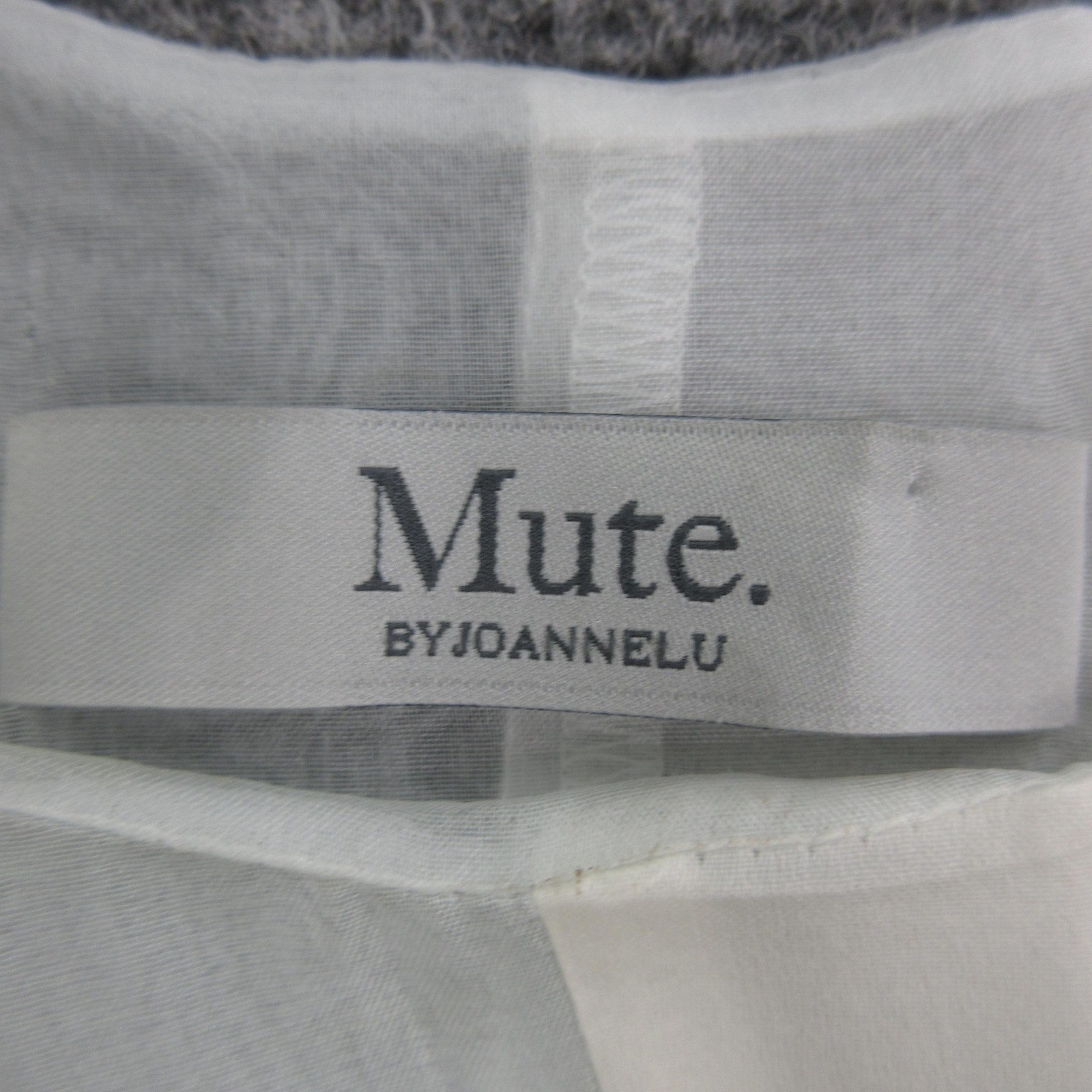 Mute. BYJOANNELU Tank Top Womens M White Sheer Colorblock Bow Shoulder Summer