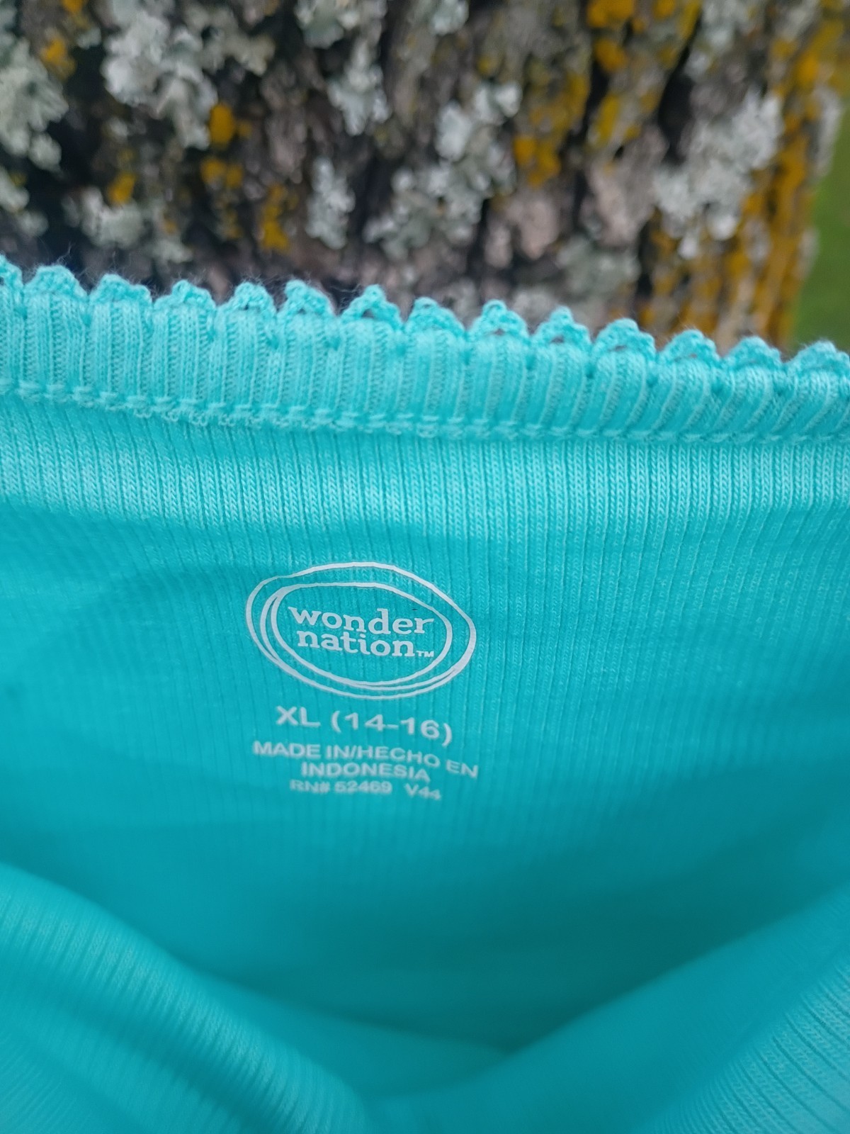 Wonder Nation Crocket Trim Tank Top Pale Topaz Lace – Size XL (14-16)