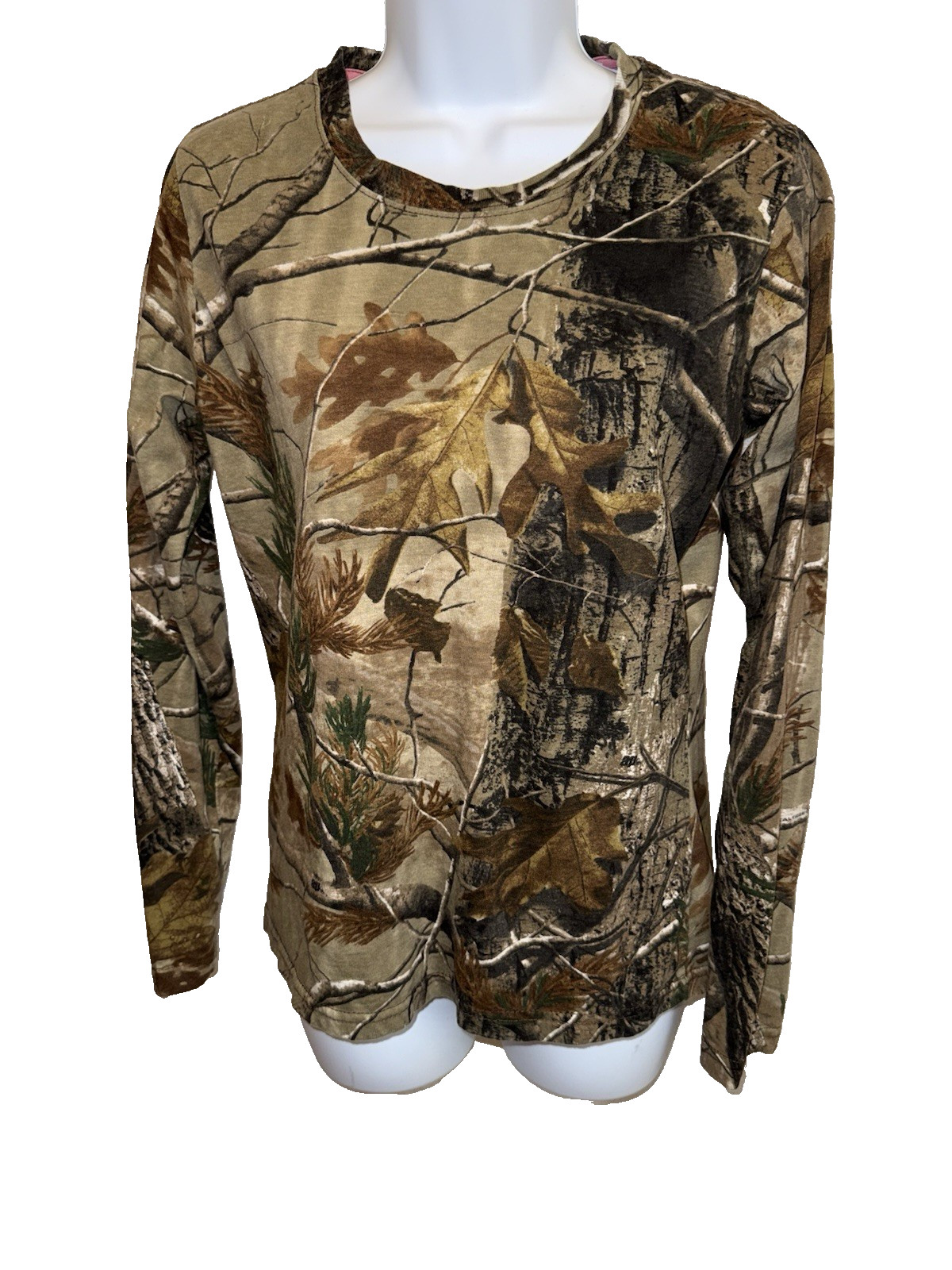 Russell Outdoors Top Women’s M (8-10) Camouflage Pink inside trim 100% Cotton