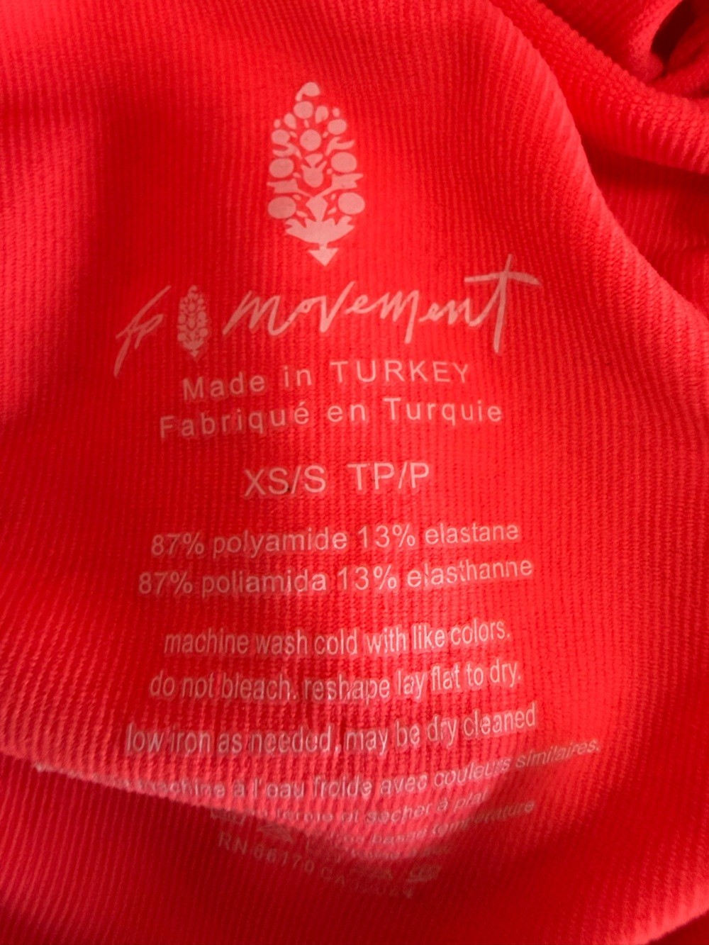 FP Movement Free People Free For All Short Sleeve Mesh Top Hot Watermelon XS/S