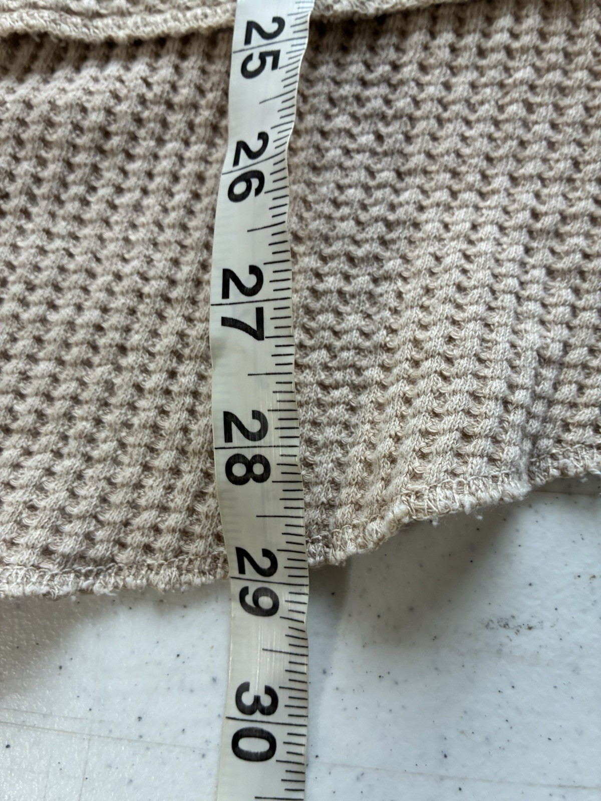 Free People One Scout Shacket Cotton Waffle Knit Button Front XS Oversized Boho