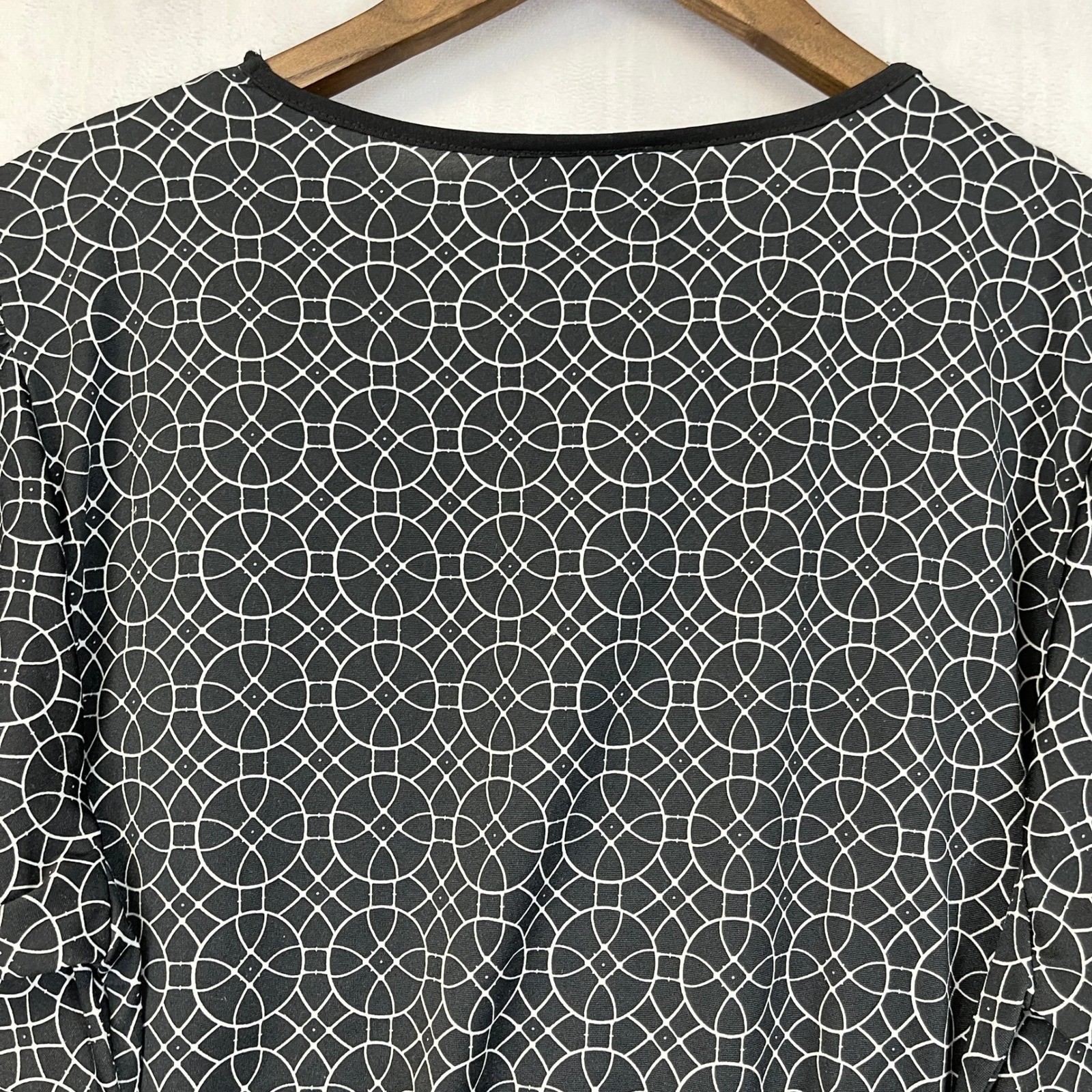 Y2K Hot Tempered Top Womens 2X Stretch Geometric Ruffle Indie Whimsigoth Emo Alt