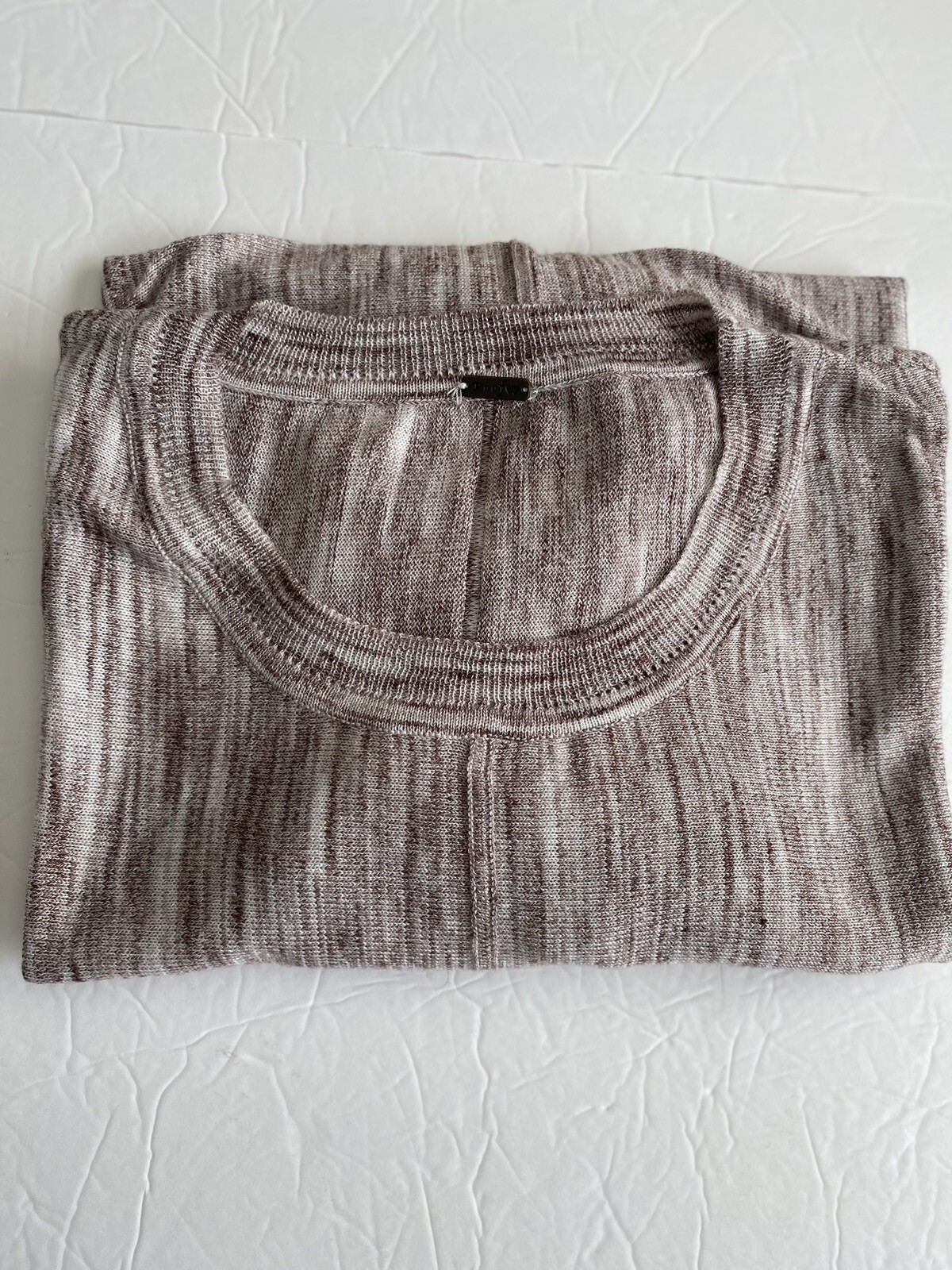 POOF women’s blouse L, pit to pit 22 in, long front 24 in, long back 26 in