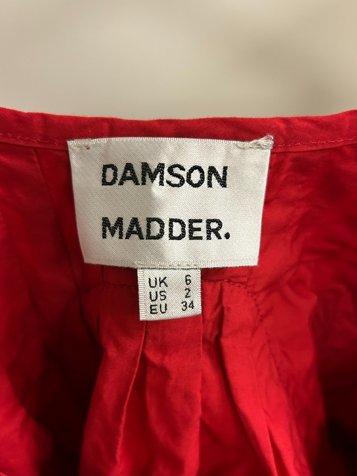Damson Madder Stella Ruffle Cami, Red Size: US 2/UK 6