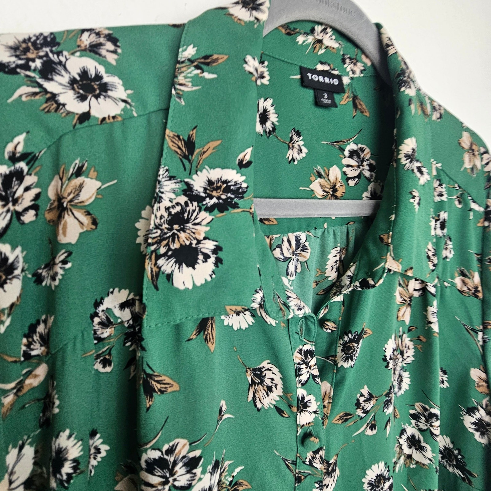 Torrid Floral Madison Georgette Blouse Plus Size 3X Career Corp Work Cottagecore
