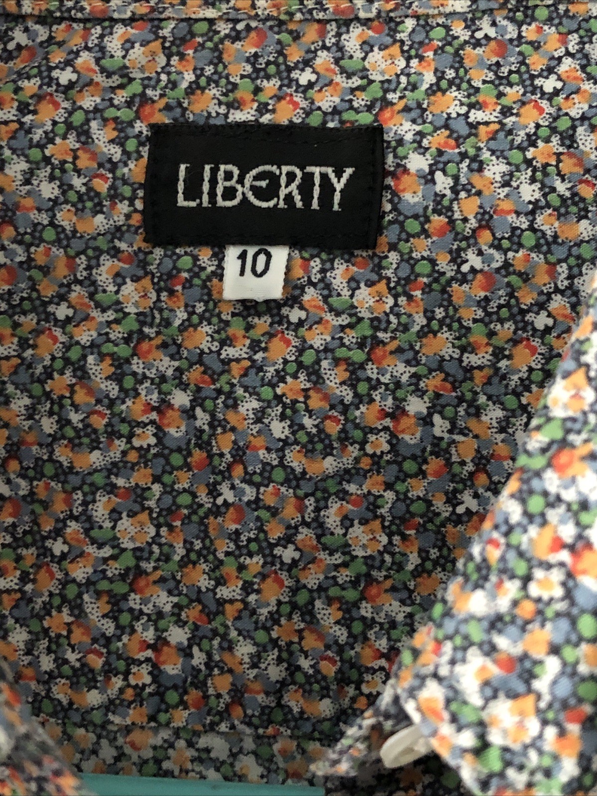 Vintage Liberty of London Tana Lawn Cotton Shirt Made in England UK 10 PTP 20”