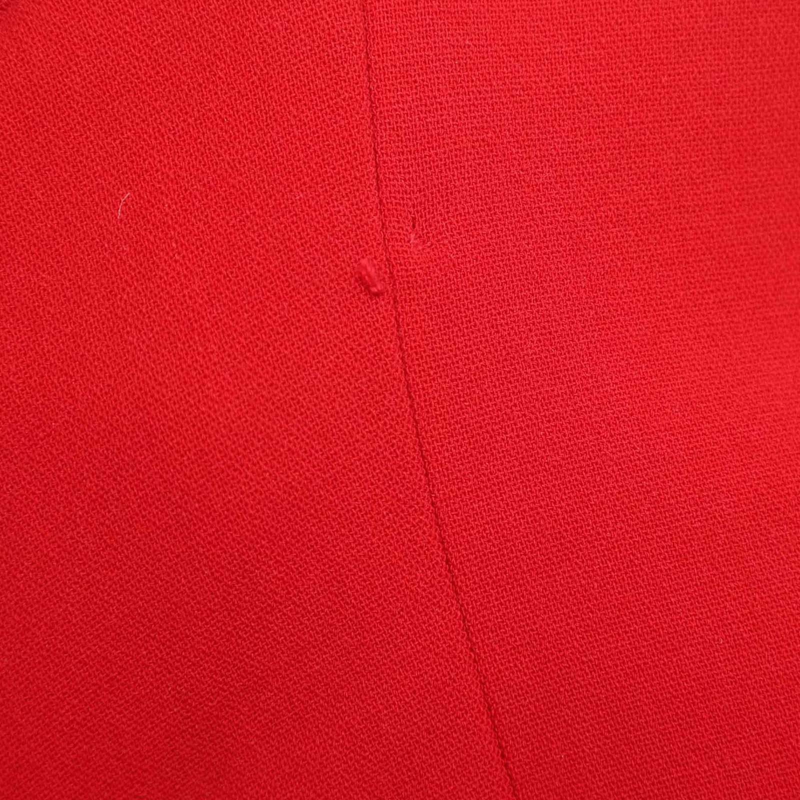 Magda Butrym Red Stretch Wool Ruffled Rose Strapless Top XS