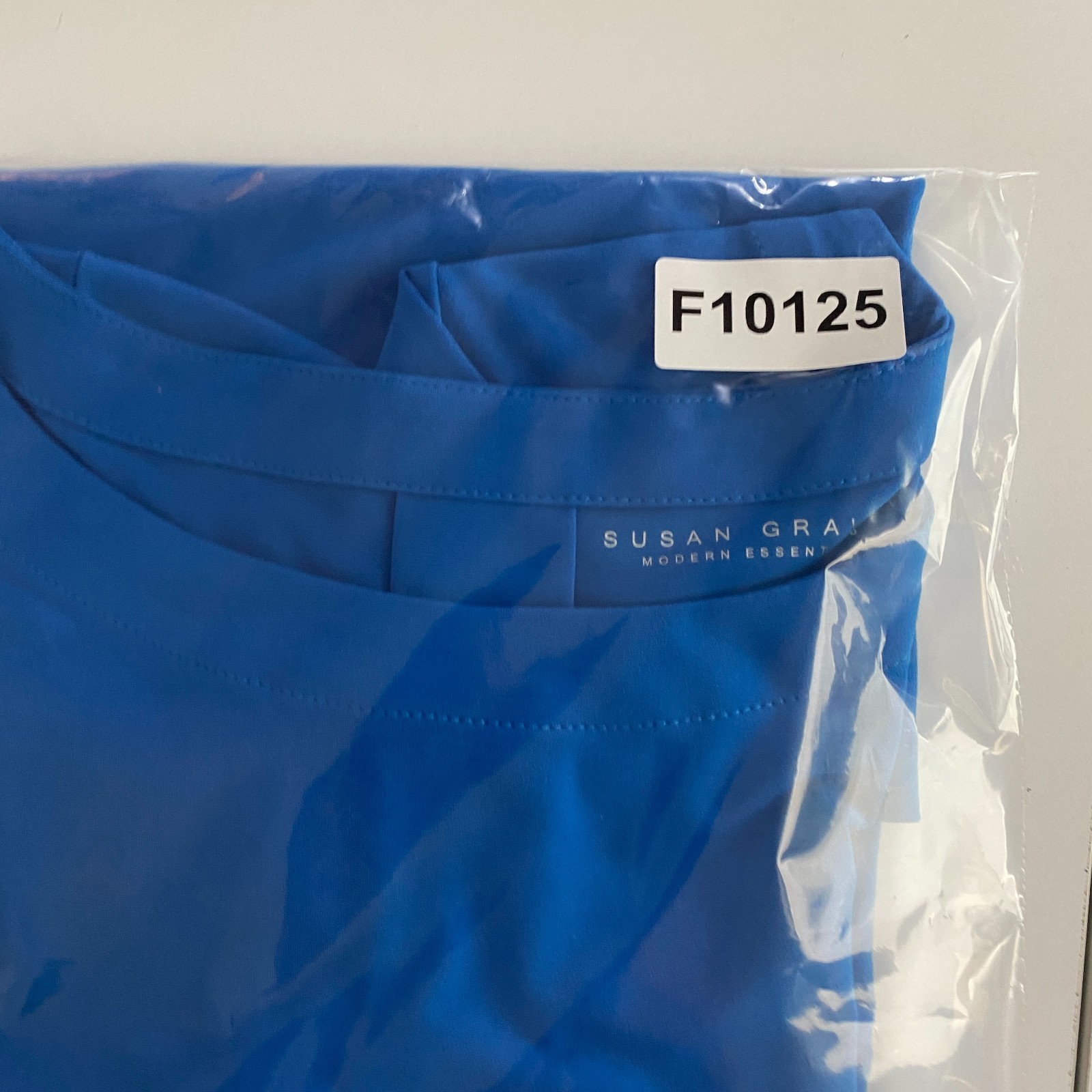Susan Graver Modern Essentials Regular Liquid Knit Tunic Size XL Blue 3/4 Sleeve