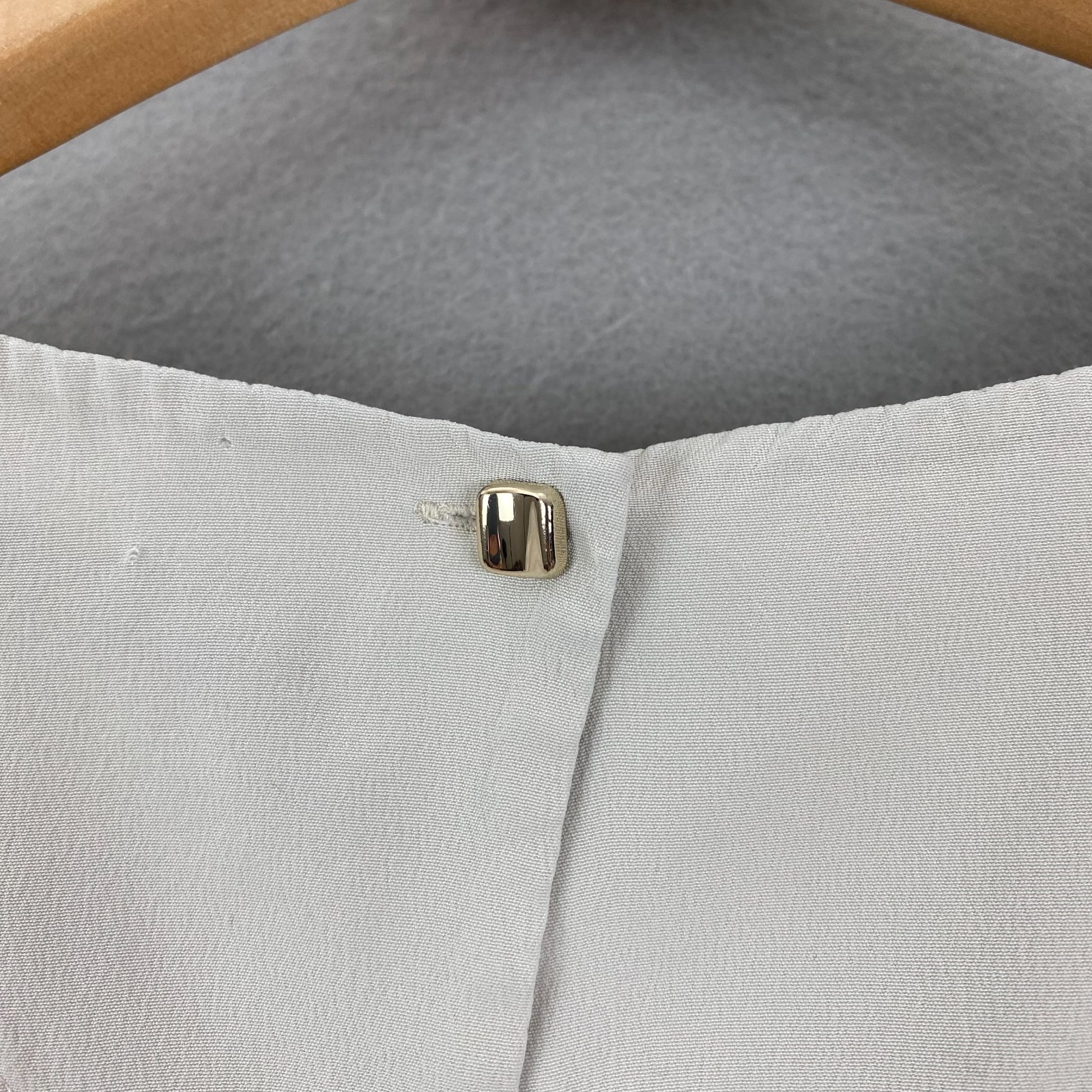 MM Lafleur Annika Top M Washable 100% Silk light gray Short Sleeve