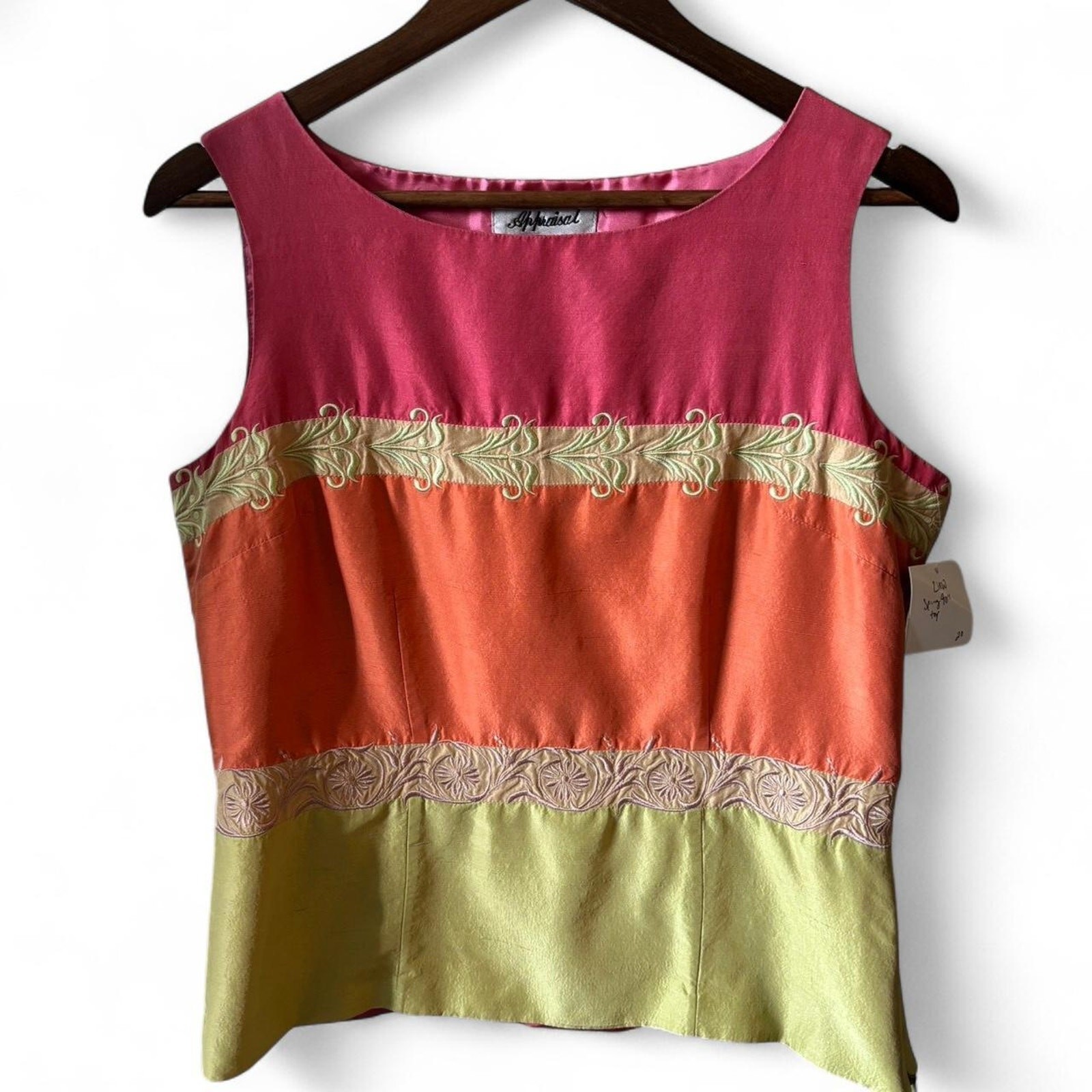 Vintage Aphrodisial Colorblock Silk Tank – Artwear M