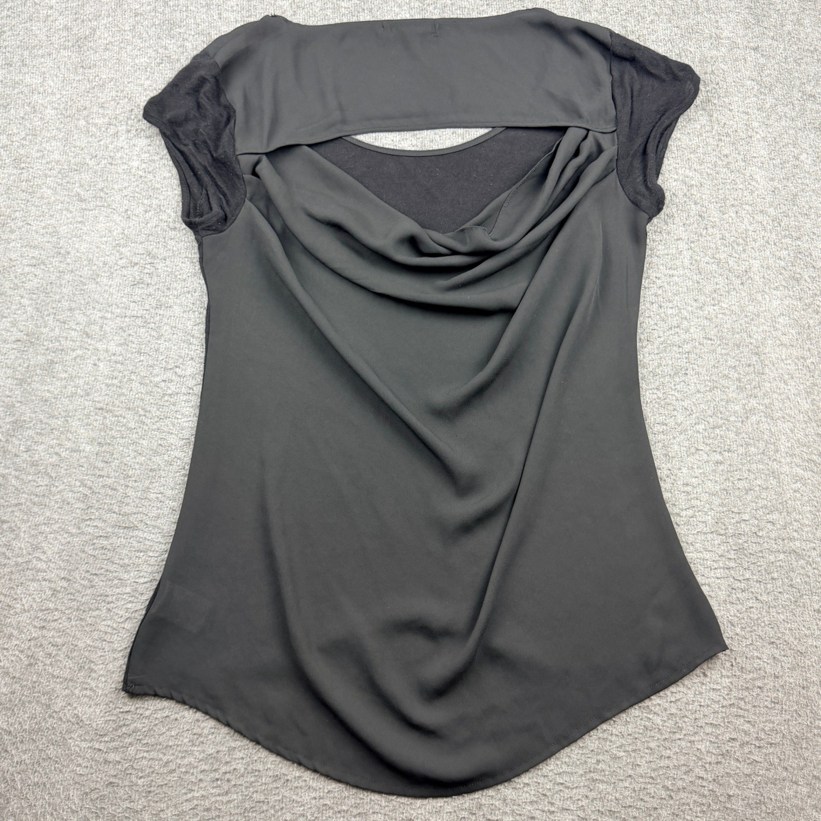 Heartsoul Black Women’s M Medium Open Back Embellished Drape Back Top