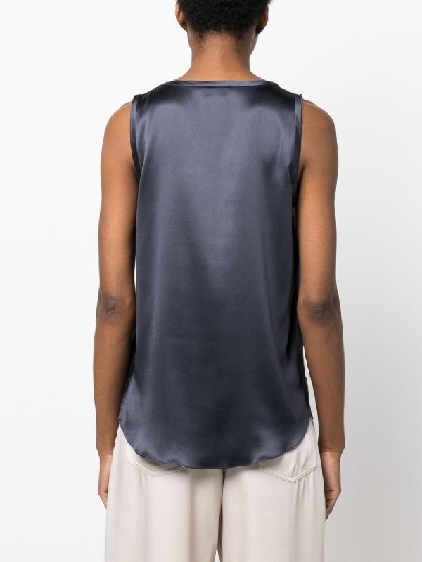 BRUNELLO CUCINELLI WOMEN’S NIGHT SKY SILK TANK TOP MSRP $1045