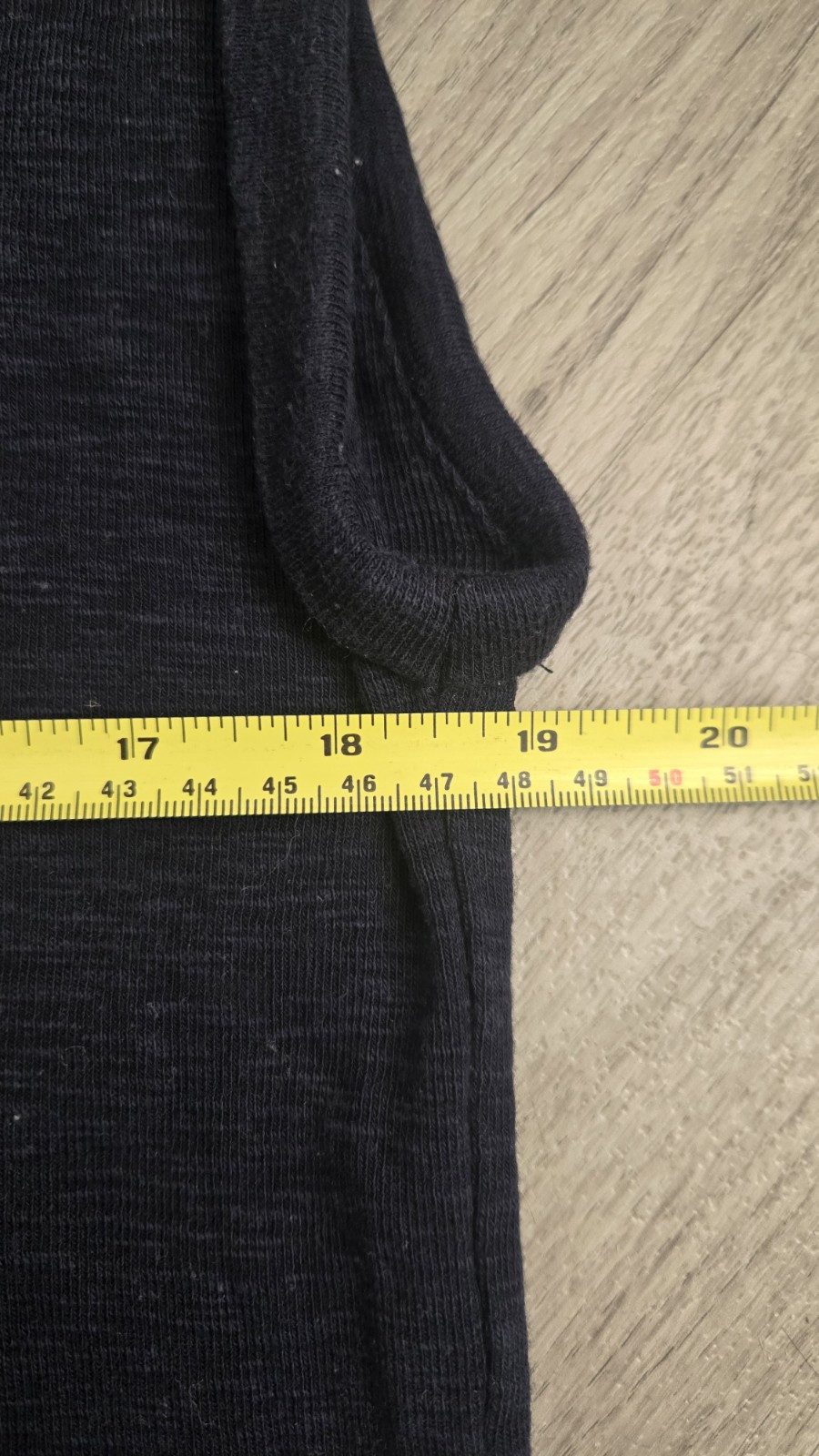 Womens Marled Essentials Pocket Tee Sz L Black Navy Heather