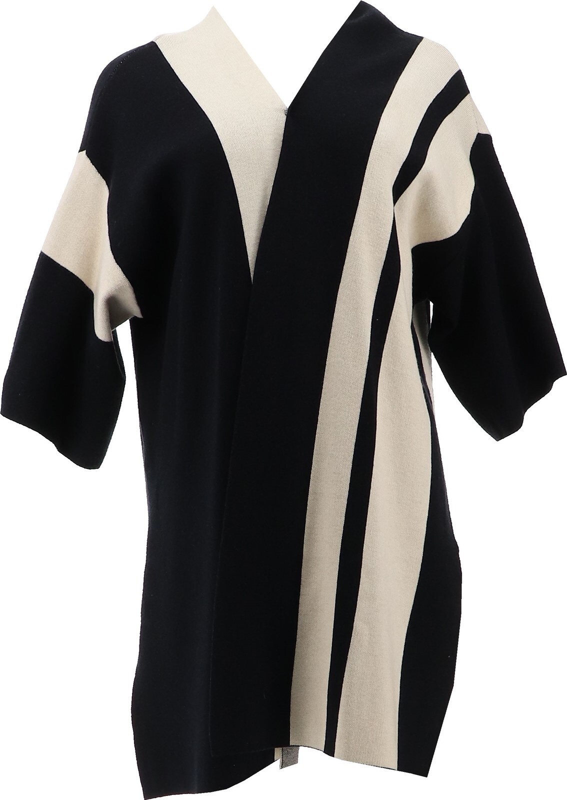 WynneLayers Double-Knit Jacquard Topper BLACK COMBO L NWOT (459)