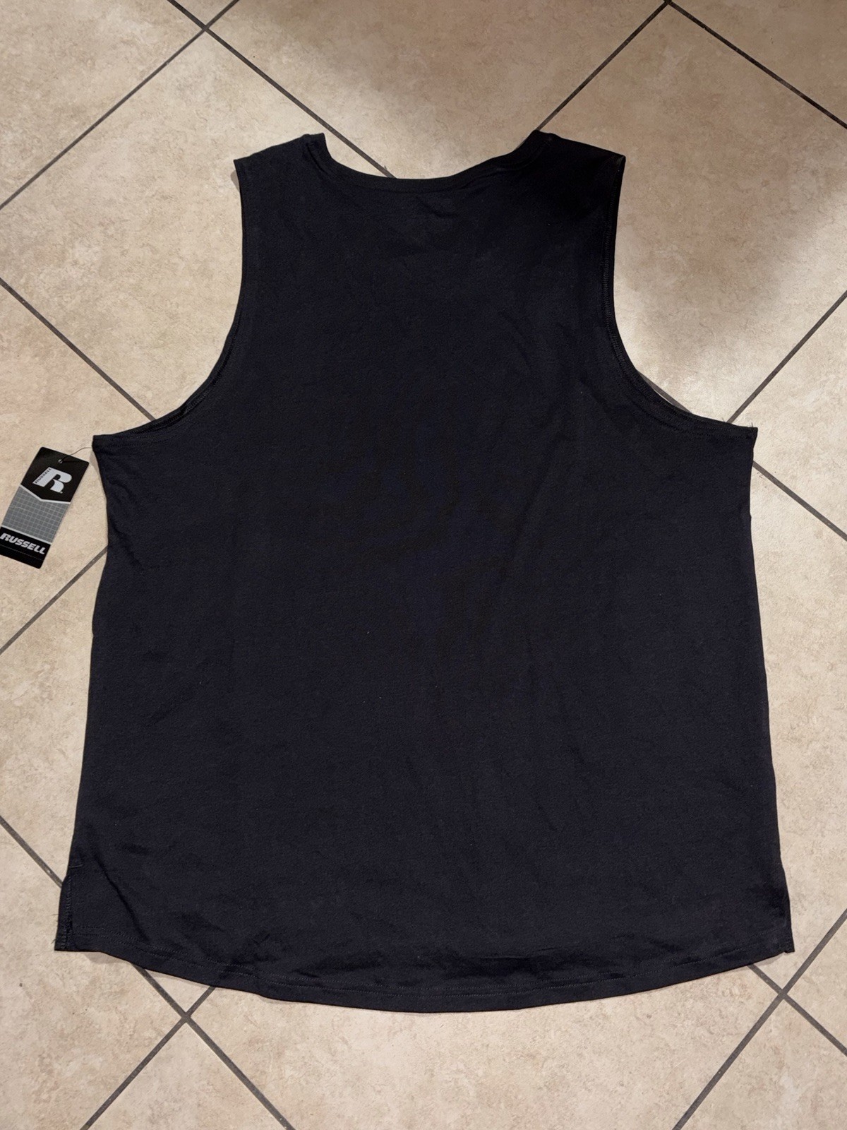 Russel Unisex Oversized Unite Tank Top Size: XL Black