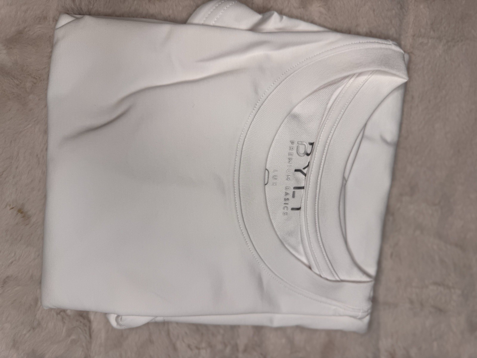 Bylt Premium Basics Drop Cut Lux T Shirt Womens Medium White Free Shipping A40