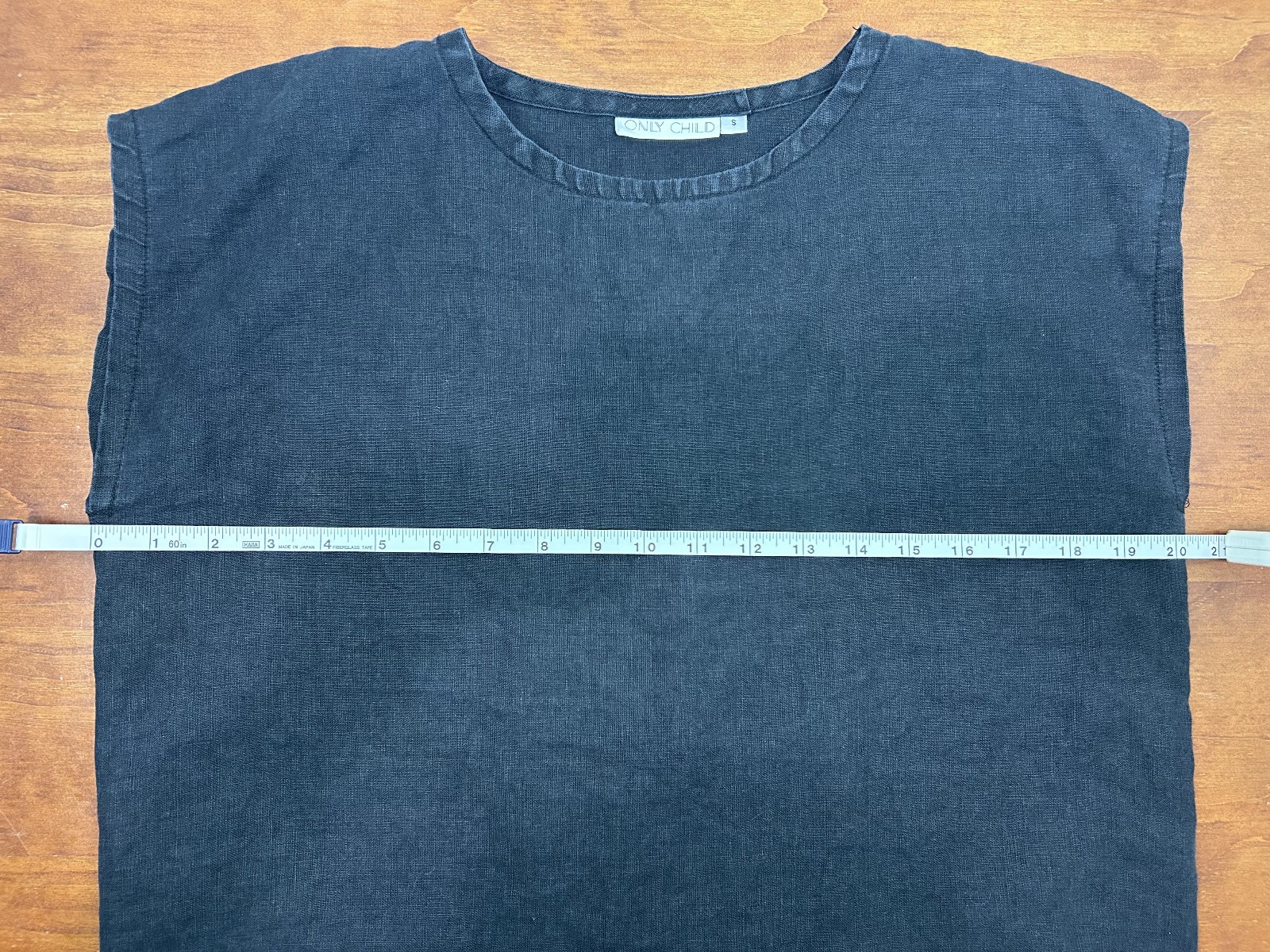 ONLY CHILD Luzon Tie Front Top Cropped100% Linen Garmentory $140 in Black sz S