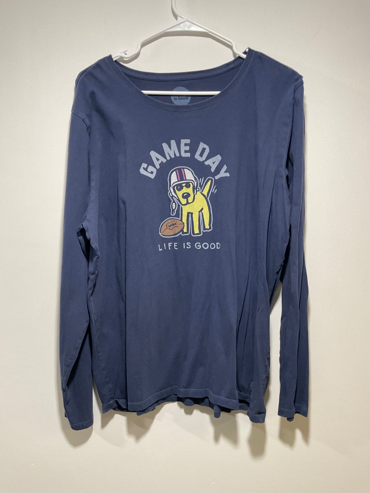 Life is Good “Game Day” Tailgate Football-theme Crusher T-shirt Women’s Sz XXL