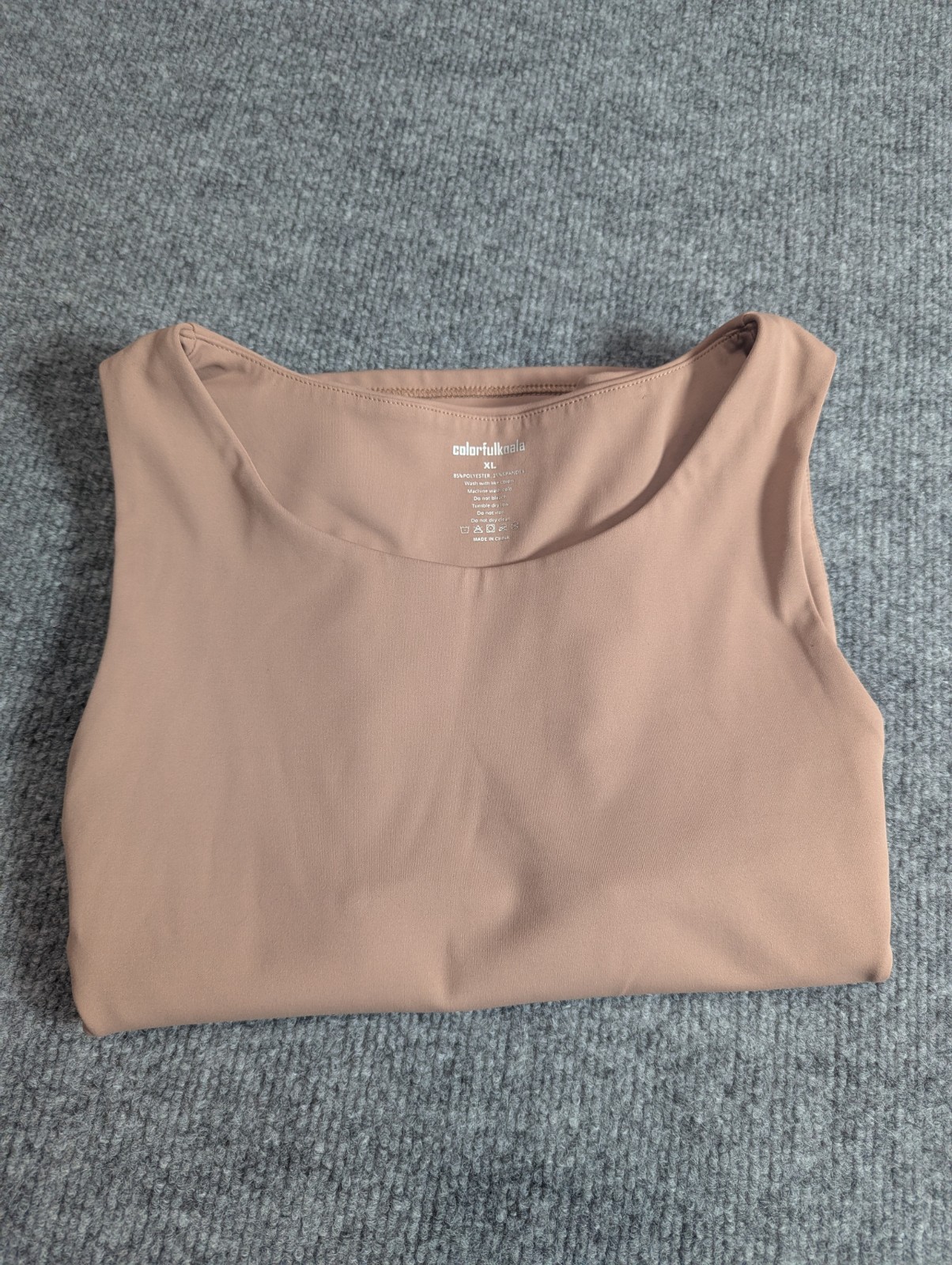 Colorfulkoala Cropped Lined Tank Top Women’s Size XL Brown