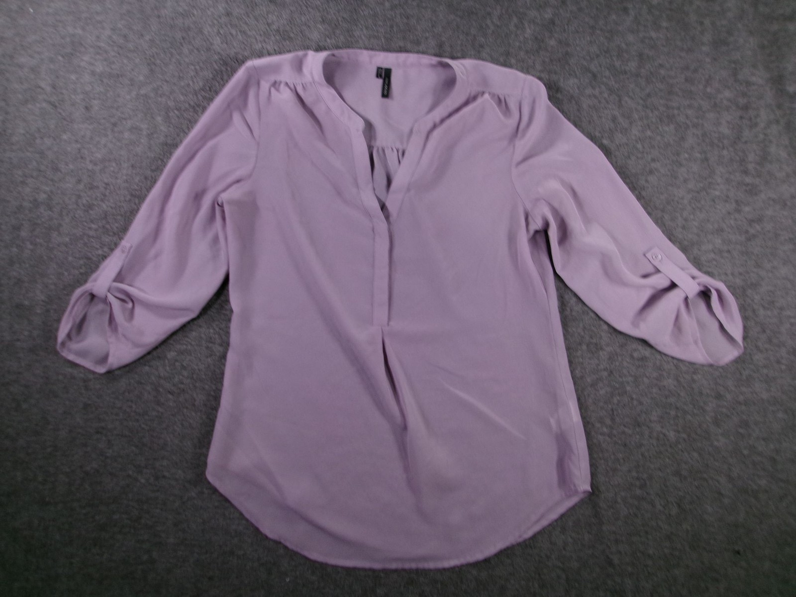 Maurices Blouse Womens S Lavender Popover Base Layer Office Capsule Roll Tab