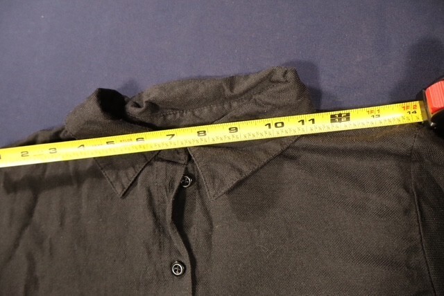 REFKA Basic Black Button-Up Long Sleeve Shirt