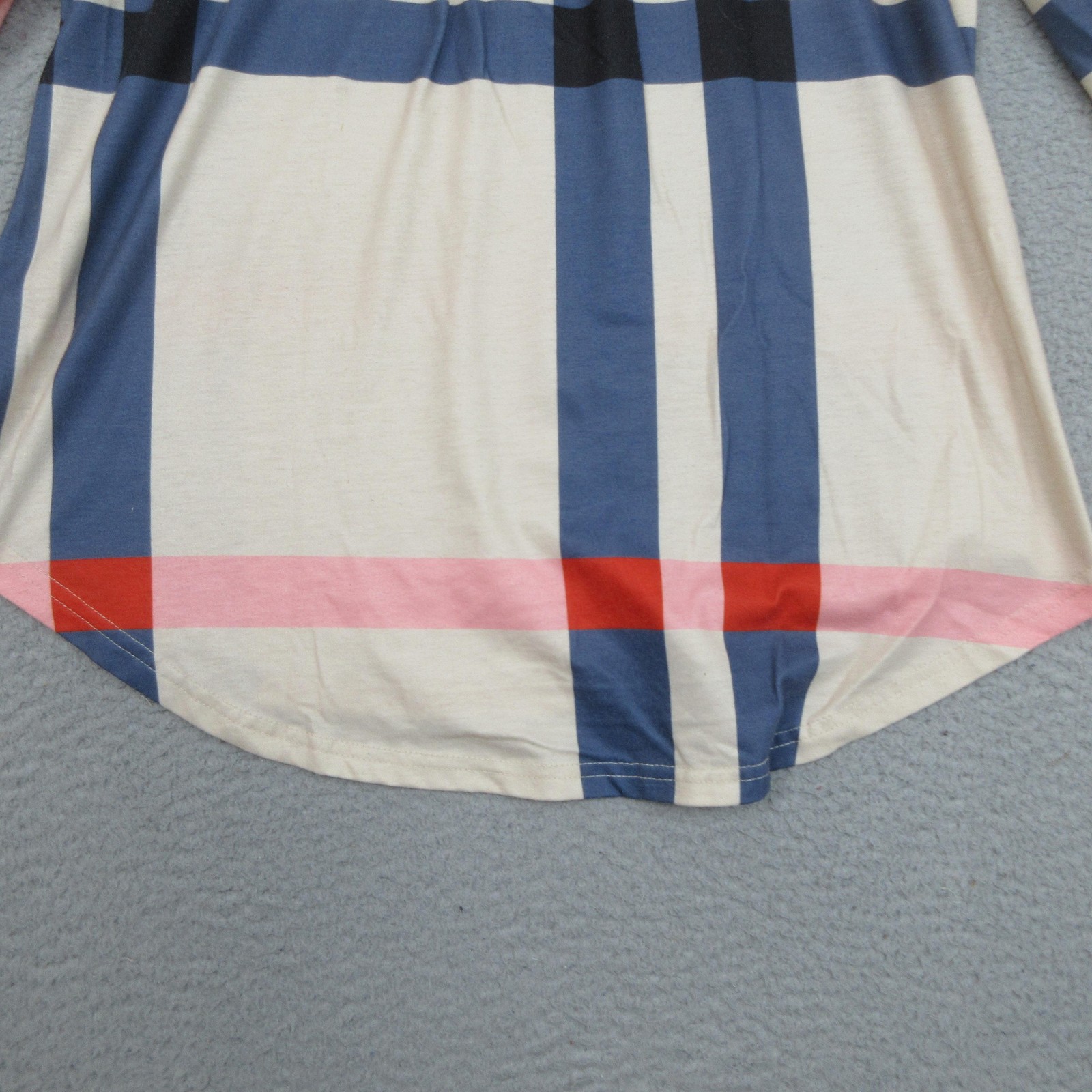 Moyabo Shirt Womens Medium Multicolor Plaid 1/2 Zip Tunic Top Long Sleeve