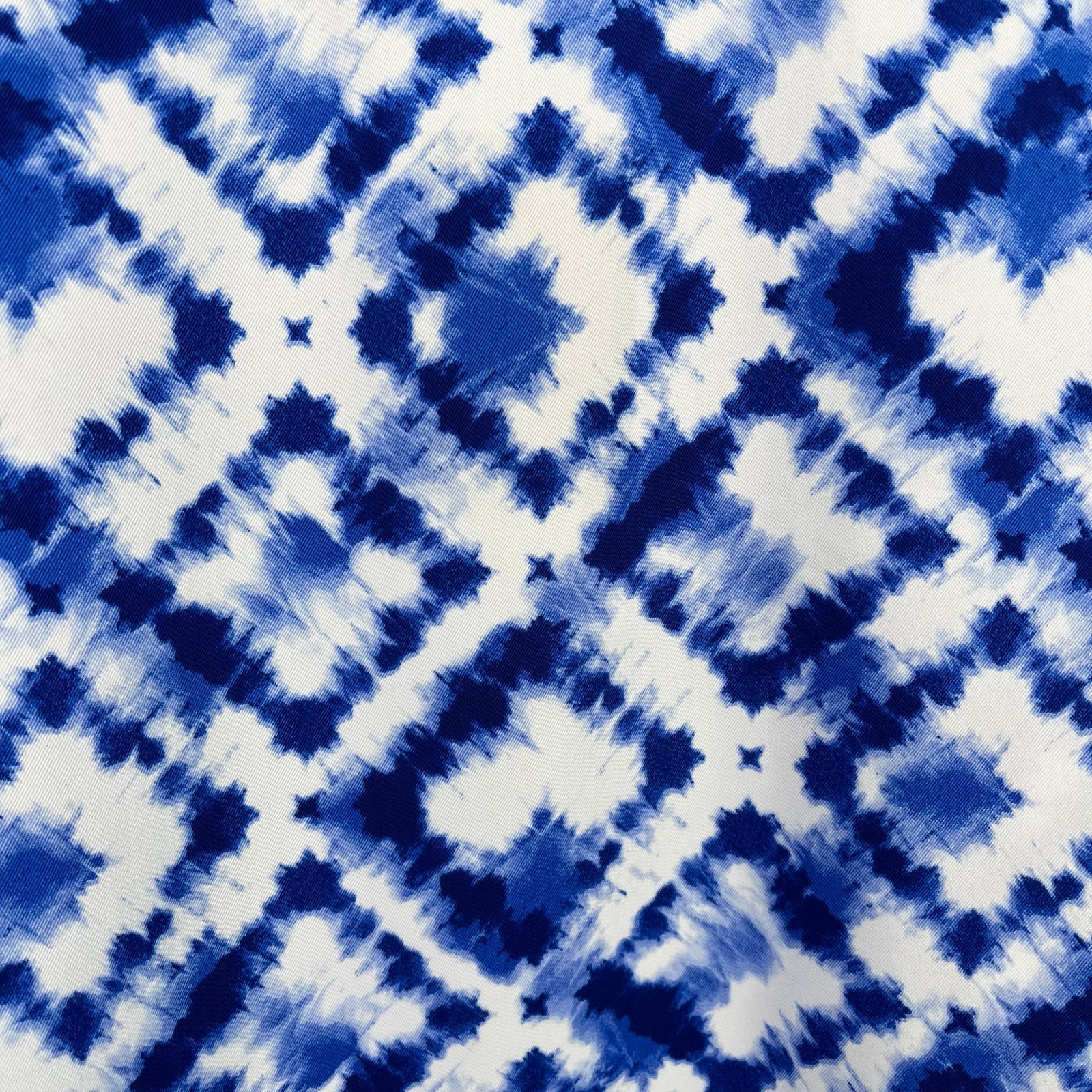 Slim Factor Investments Royal Blue Tie Dye Kimono Top Shirt Plus Size 3X