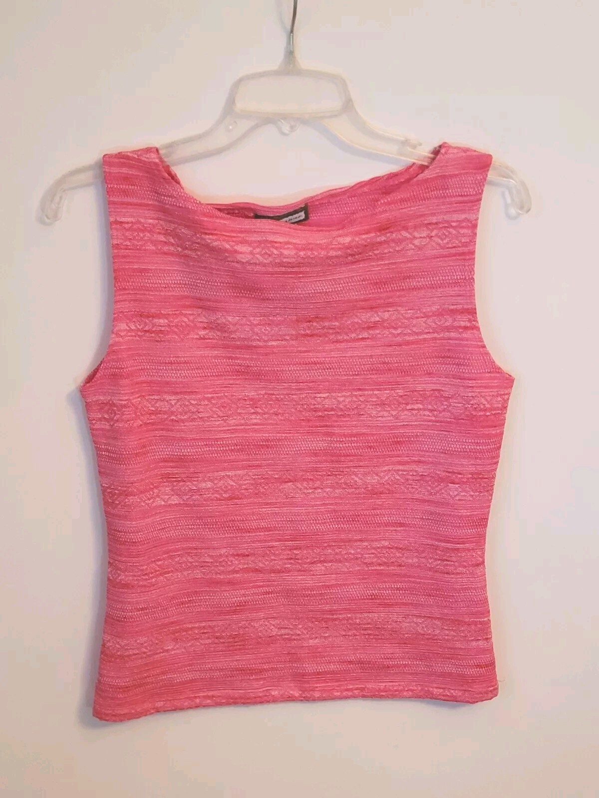 NEW with tags Large Vintage Aqua Blues Fuschia Pink Tank Top Mervyn’s