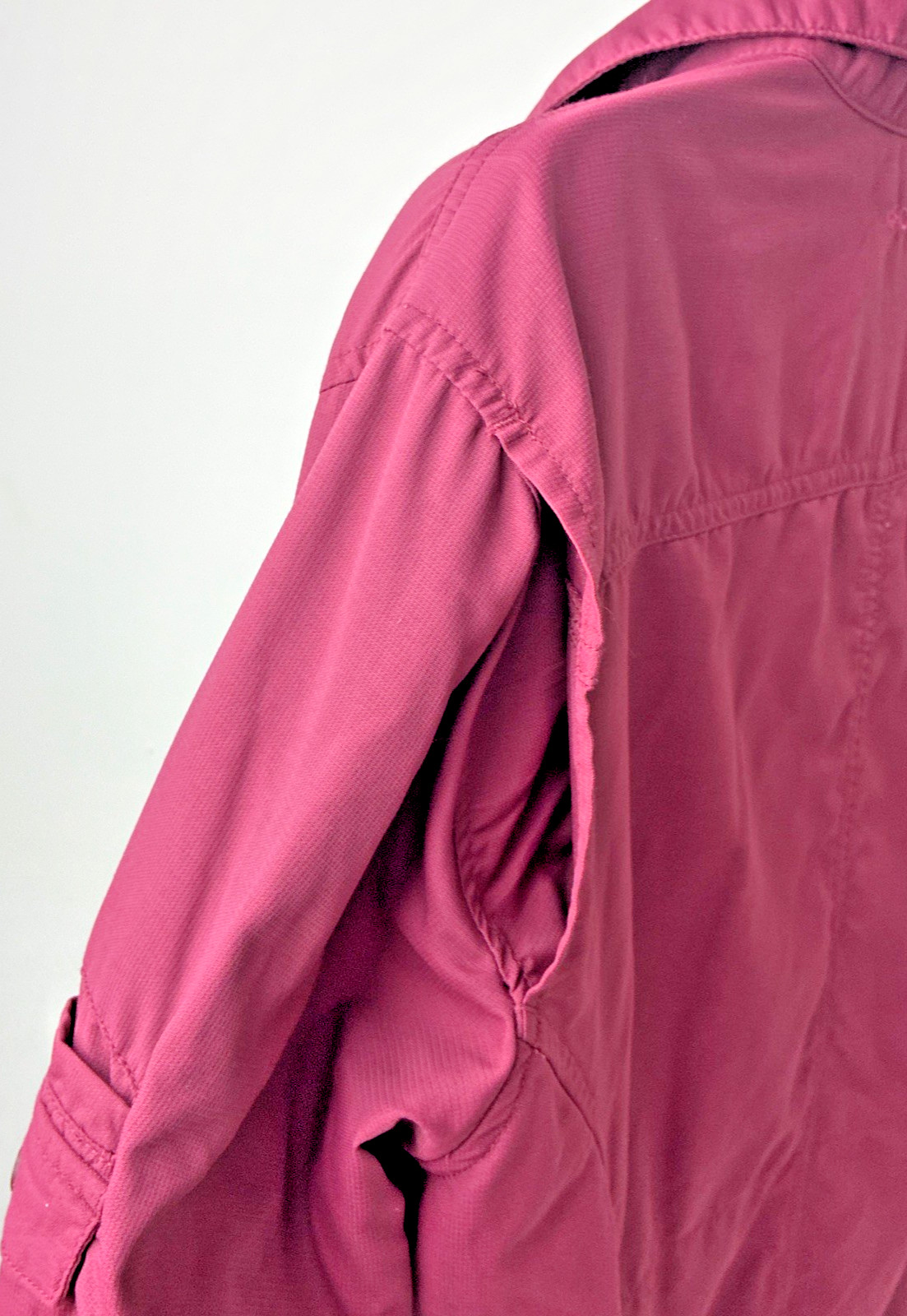 Columbia Titanium Women’s Button Up Shirt Maroon Long Sleeve Outdoor Hiking Vent