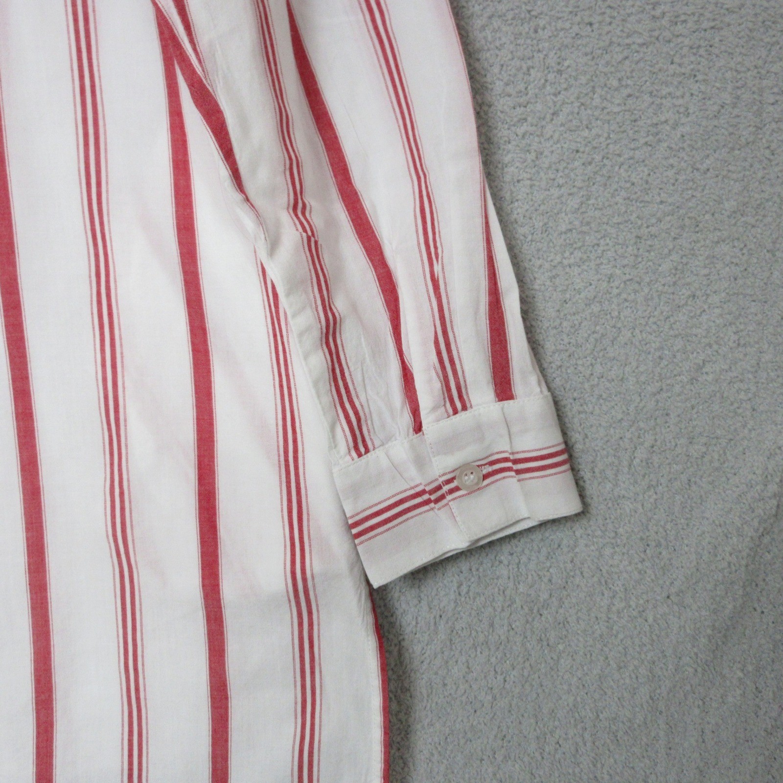 Chadwicks of Boston Button Up Tunic Shirt Red Stripe Women’s Medium
