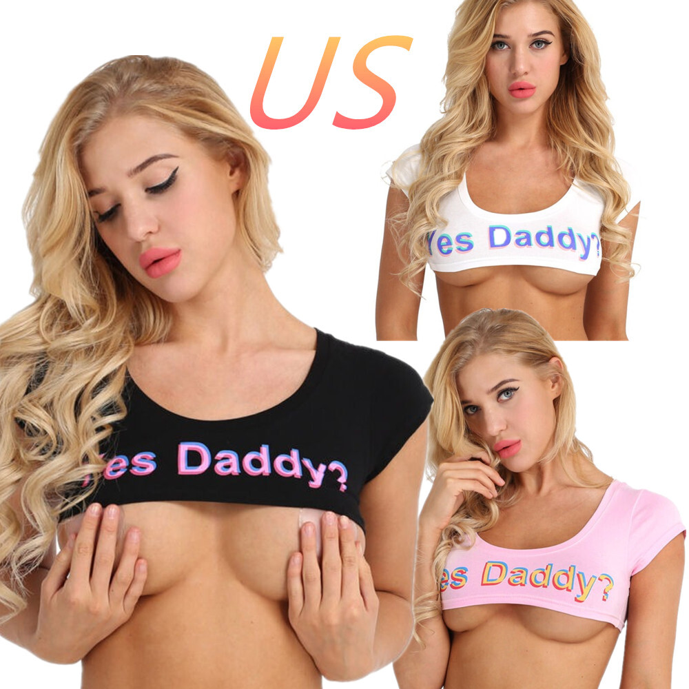 US Women See Through Crop Tank Top Short Sleeve Belly Dance Half T-Shirts Blouse