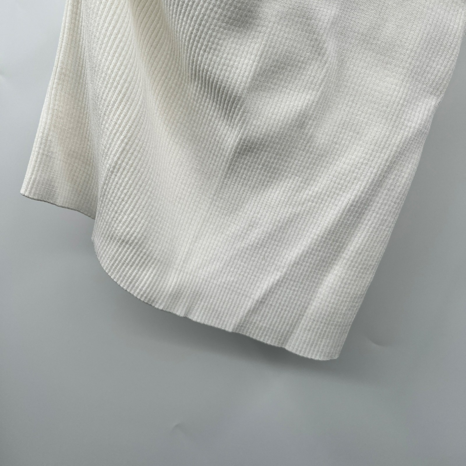 LUCCA Womens One Shoulder Top Ribbed Off White Size Medium