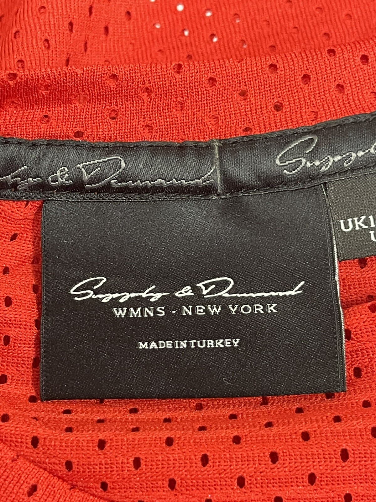 Supply Demand Sinner Shirt Womens XS Red New York Oversized Breathable N194