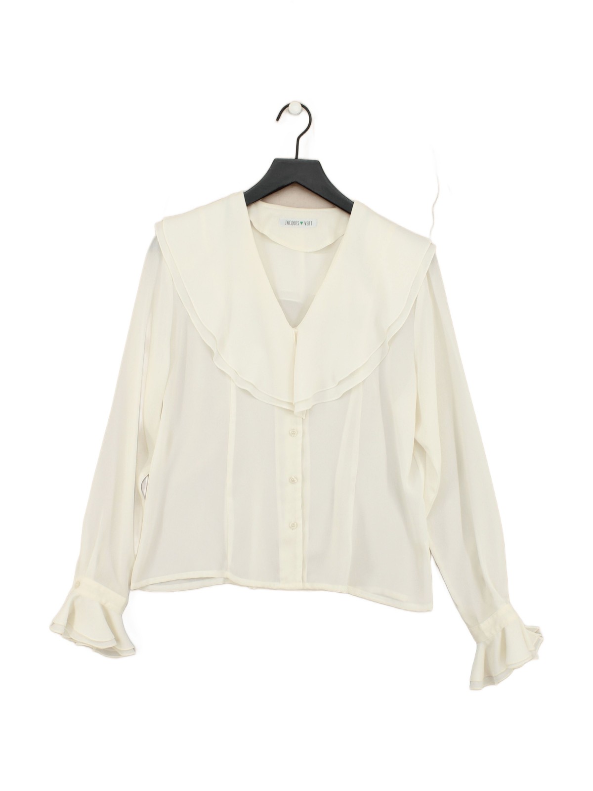 Jacques Vert Women’s Blouse UK 16 Cream 100% Polyester Basic