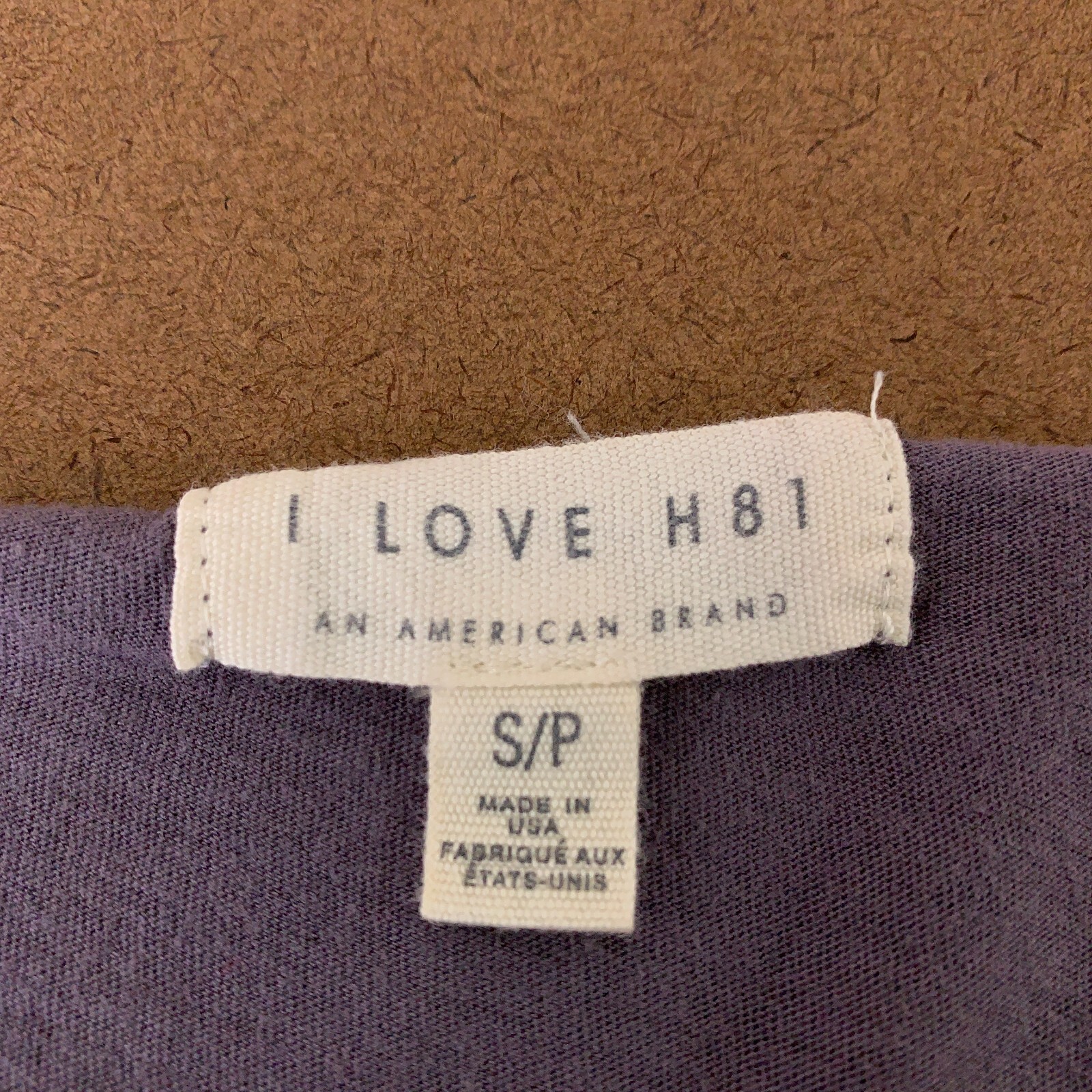 I Love H81 Women’s Size Small Purple Bow Graphic Distressed Pullover Tank Top