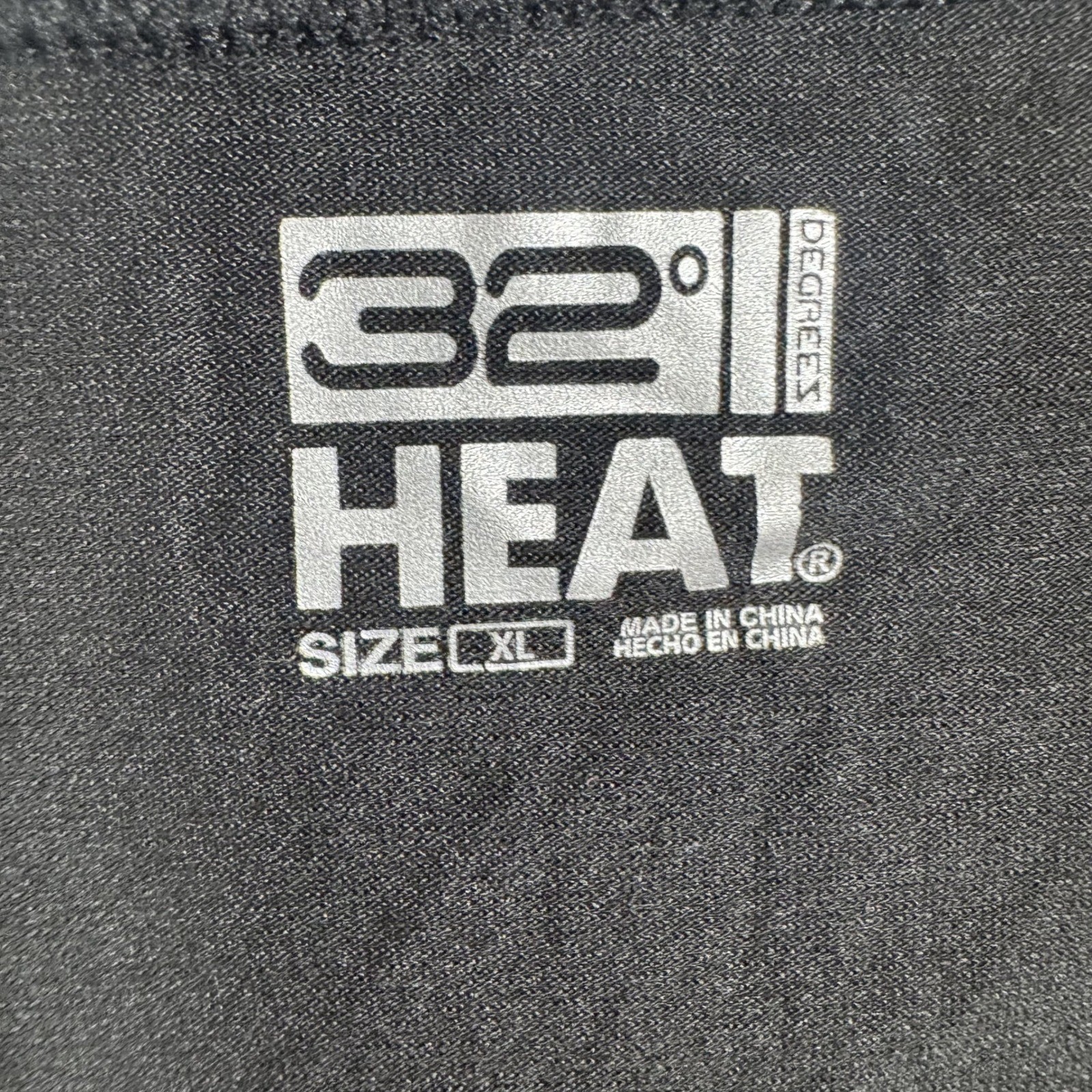 32 Degrees Heat Scoop Neck Base Layer Top XL Black Long Sleeve Stretch