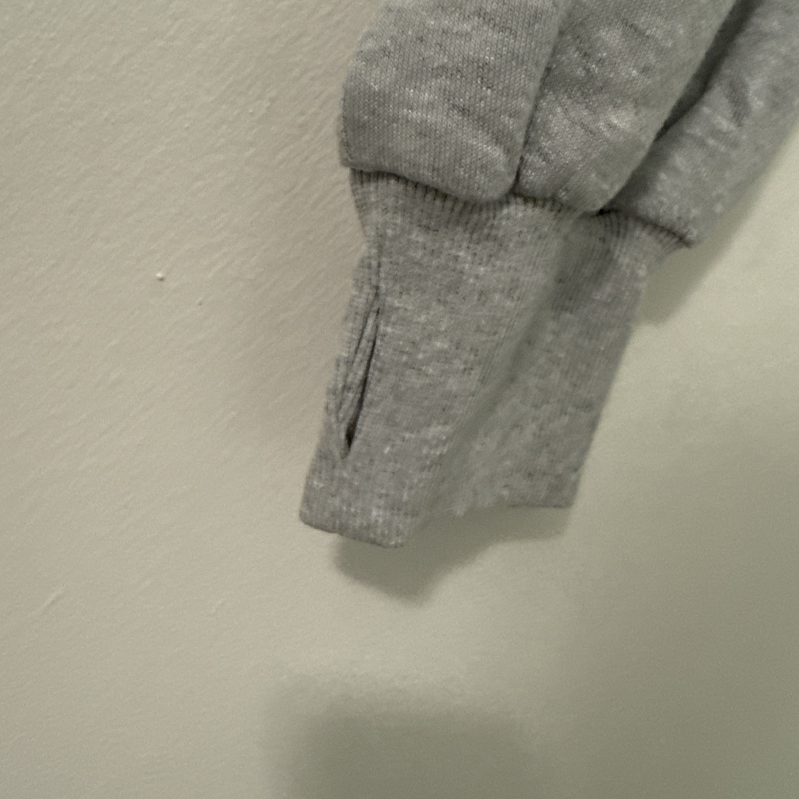 OFFLINE by Aerie Gray Knit Cropped Top Size Large Drawstring Ruched Thumb Holes