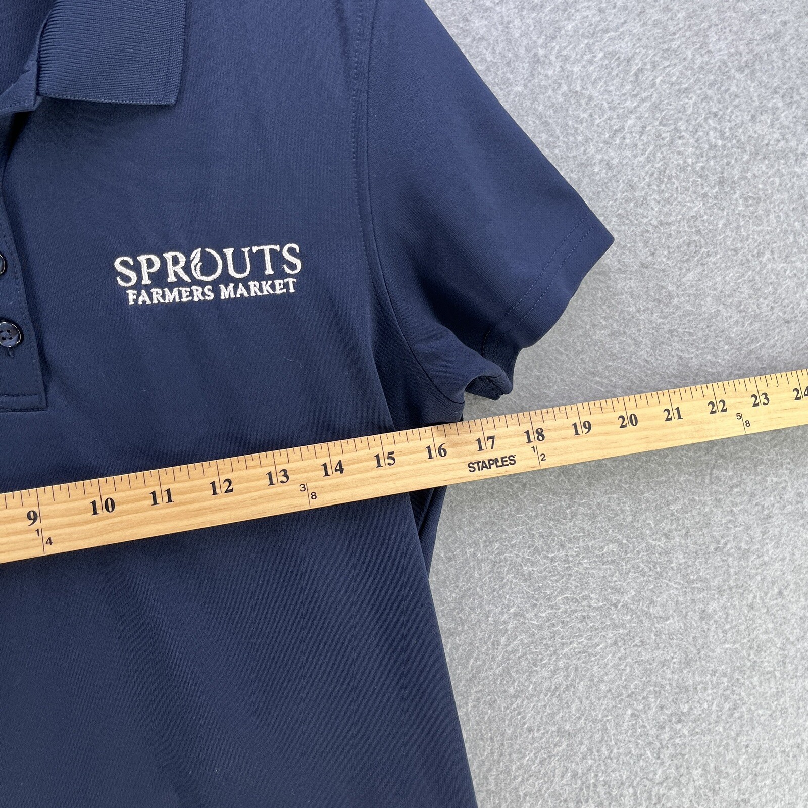 Port Authority Womens Polo Small S Sprouts Farmers Market Employee Short Sleeve