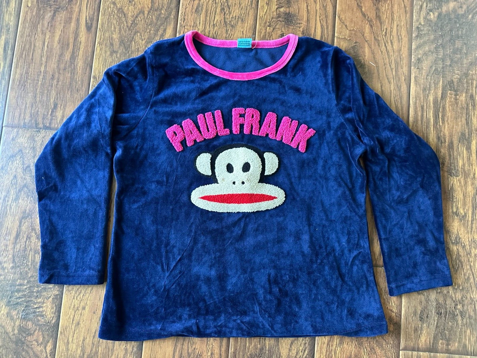 PAUL FRANK GIANT JULIUS Long Sleeve Shirt Blue Women’s/Junior Small Vintage WOW