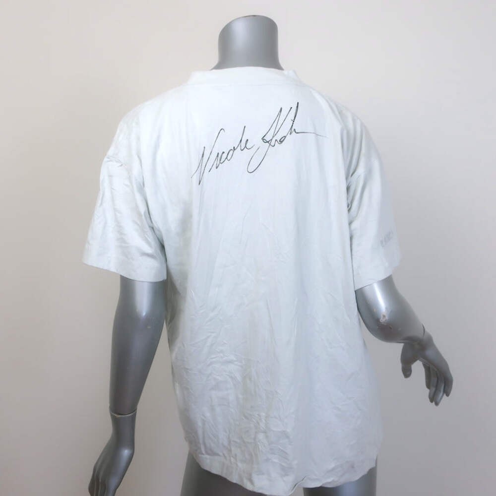 Balenciaga Nicole Boxy T-Shirt Off-White Crinkled Cotton Size Small NEW