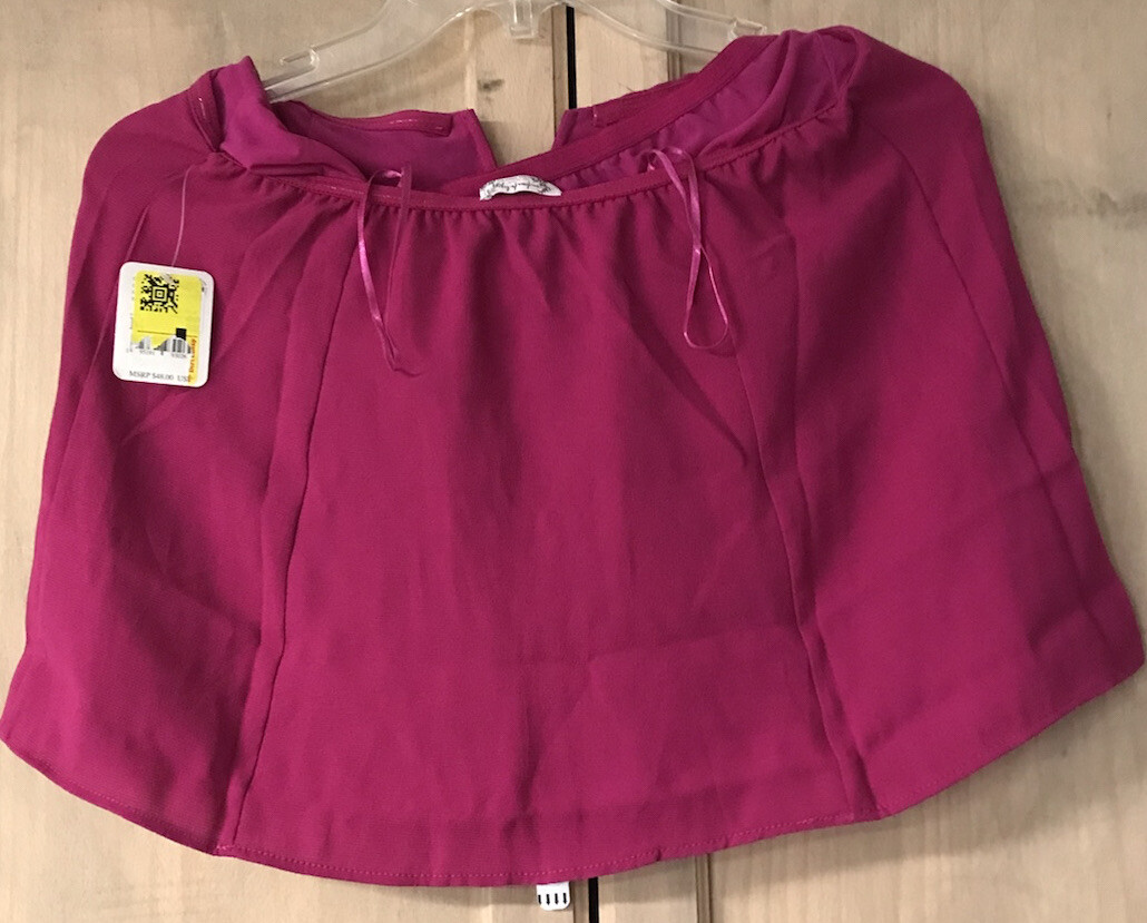 Free People Intimately Sleeveless Top Med Sheer Fushia Color