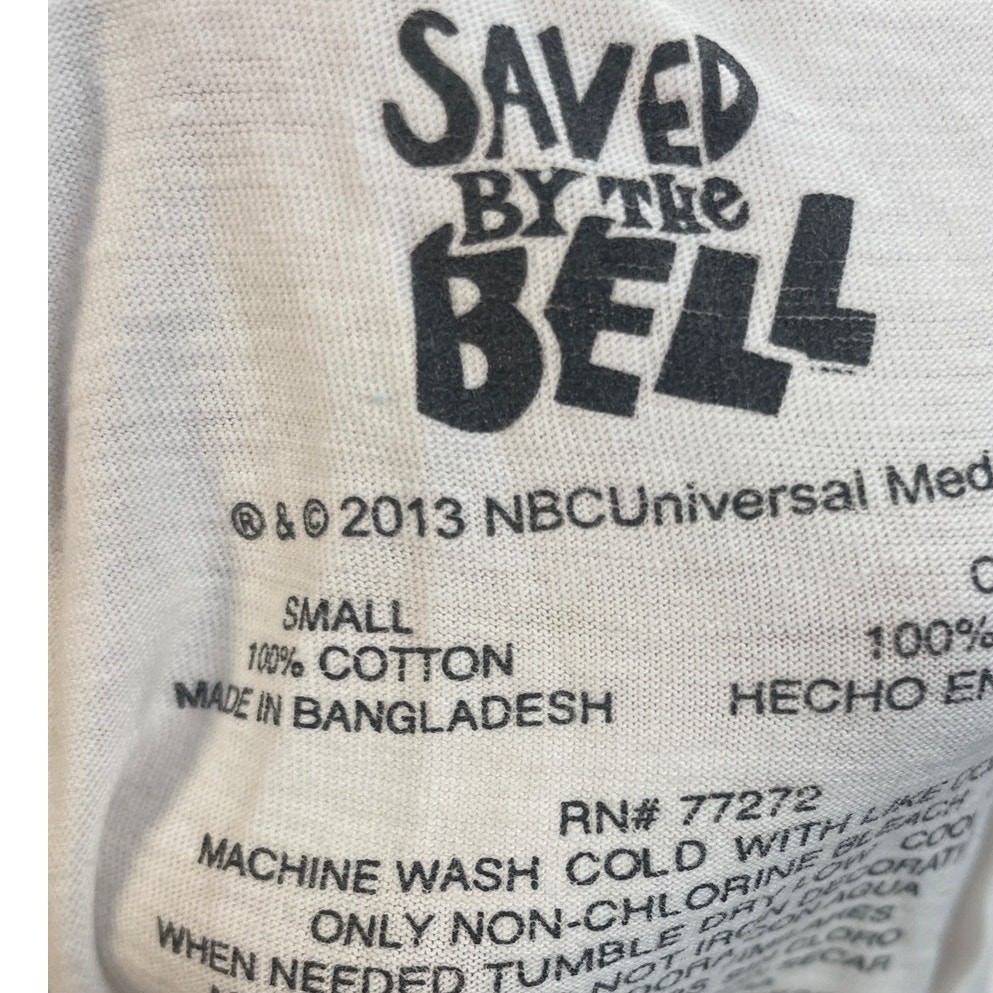 2013 Saved By The Bell Womens Small Kelly 100% Cotton Short Sleeve Tee Shirt