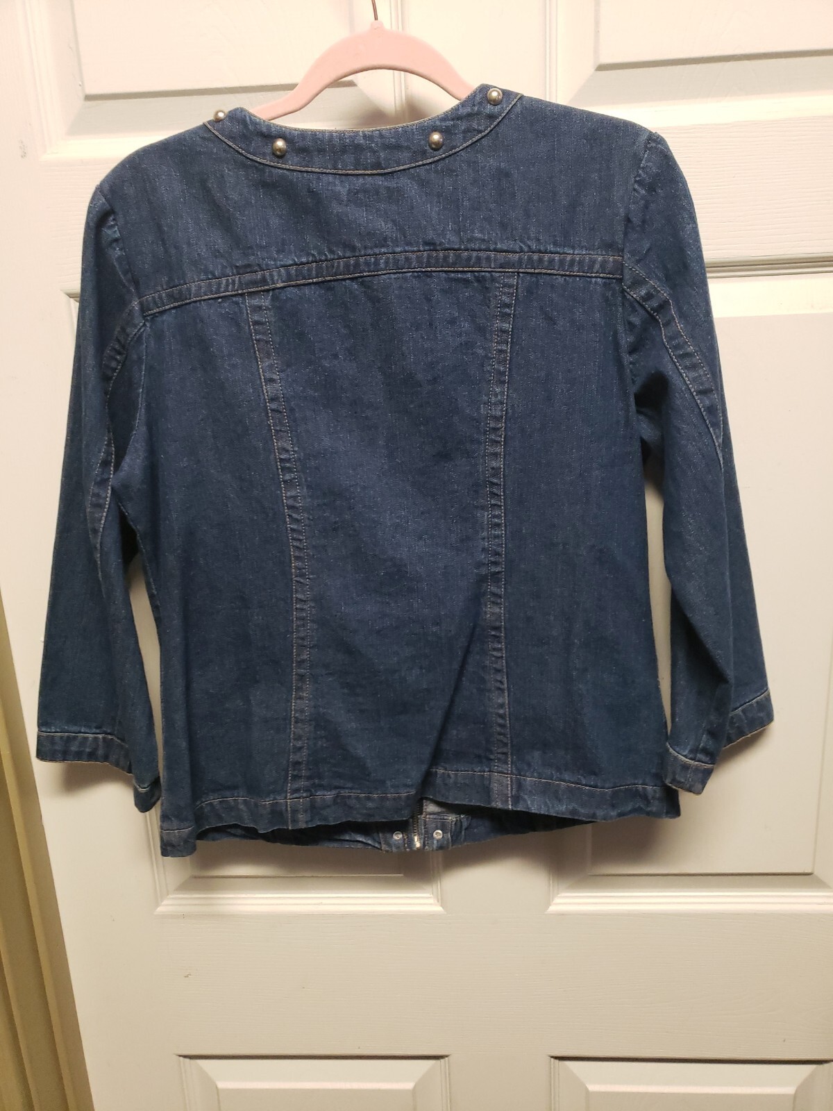 Westbound Womans Jacket Size M Silver Studs Zipper Zipper Front Pockets