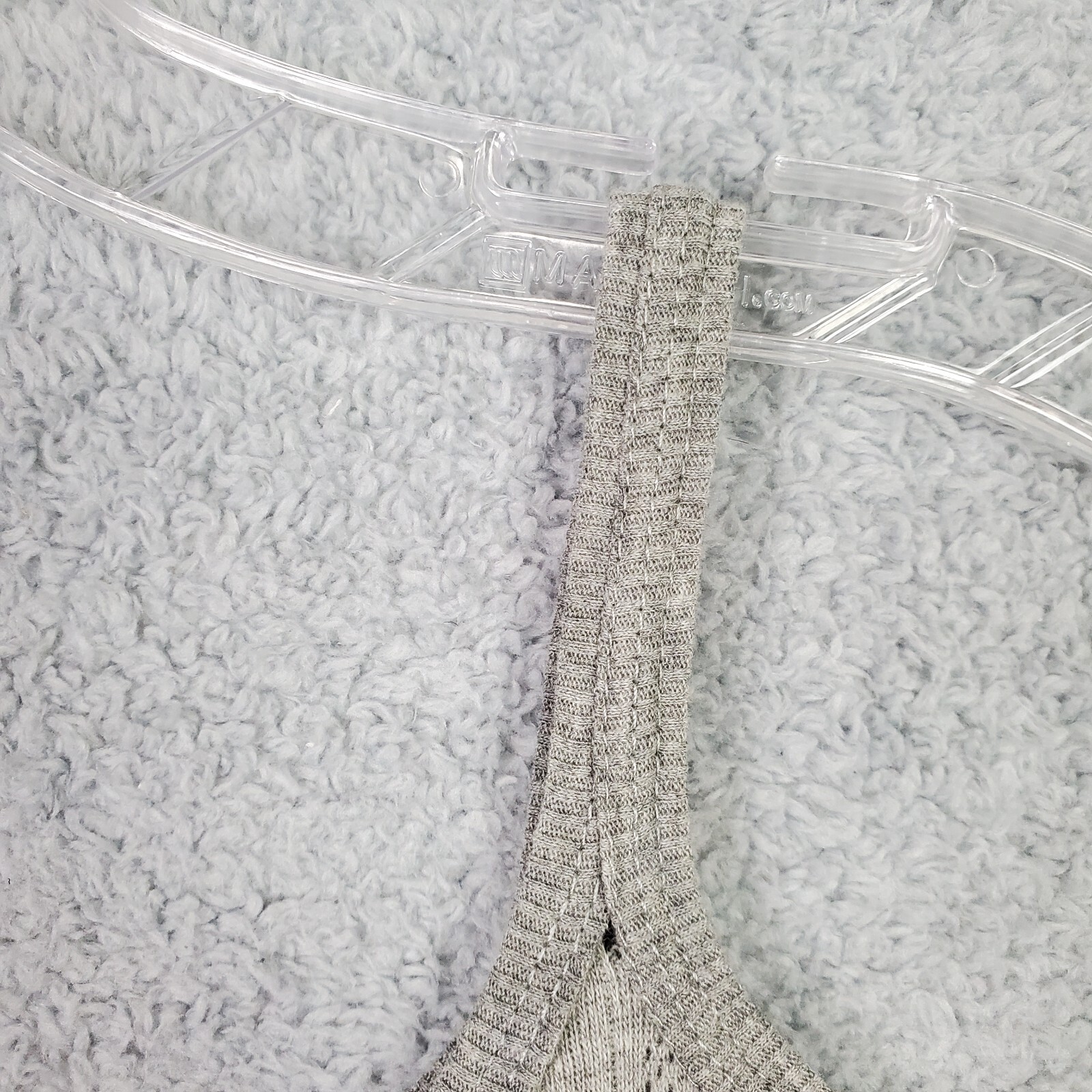 NWT Poof Womens Tank Top Size Small Gray Scoop Neck Button Up Knit Poly Cotton