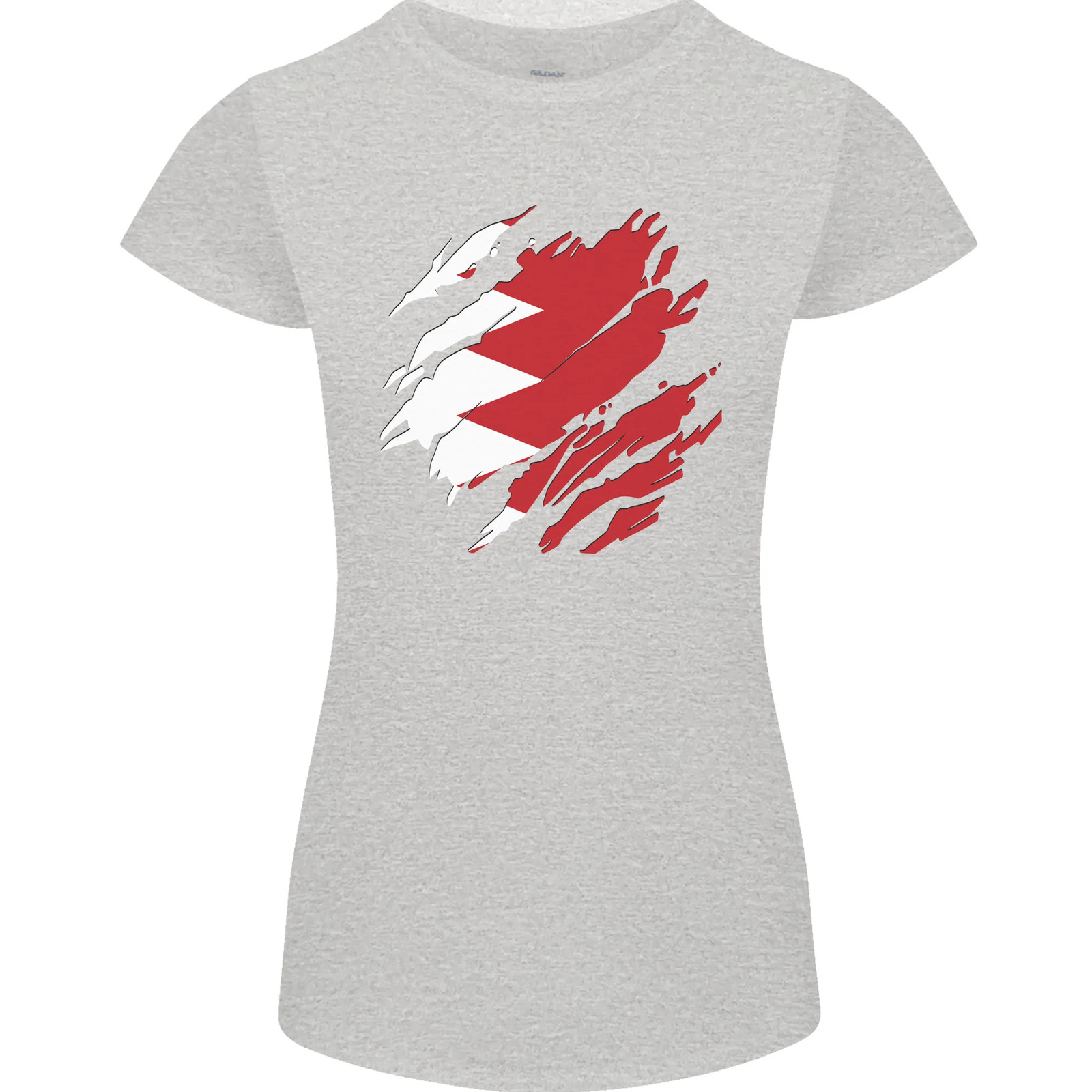 Torn Bahrain Flag Bahraini Day Football Womens Petite Cut T-Shirt