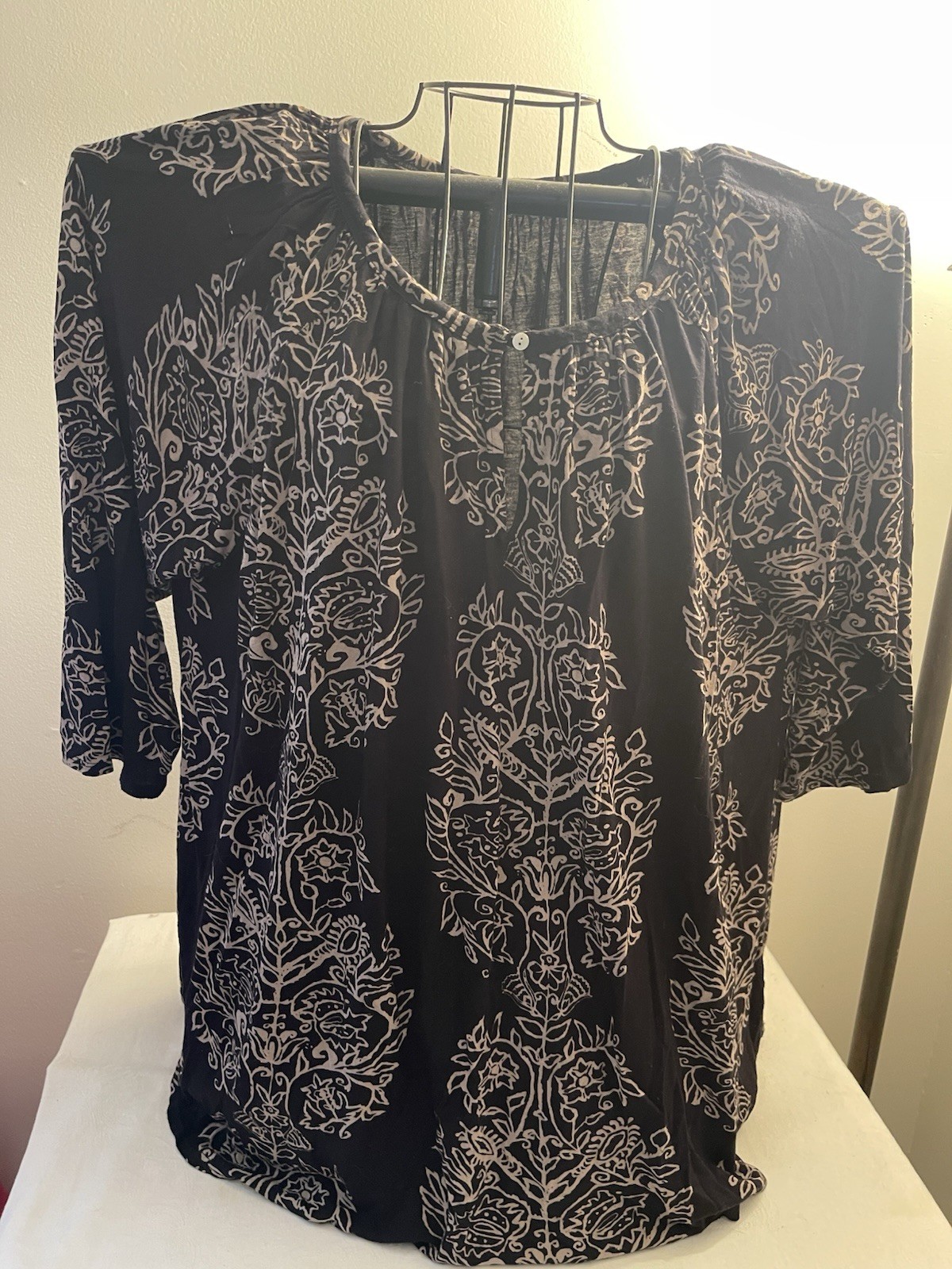 Lucky Brand Los Angeles 2X Black/Beige L27 1/2” W27” Long Sleeves EUC