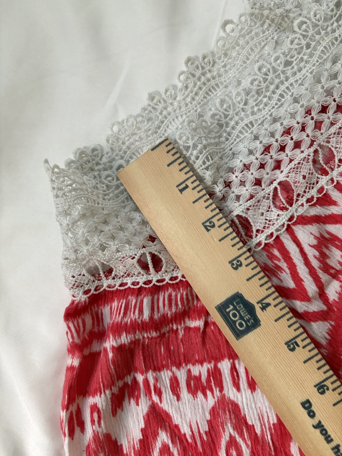 Boho Blouse With Off White Embroidery & Crochet Trim Size 3XL Festival Chic