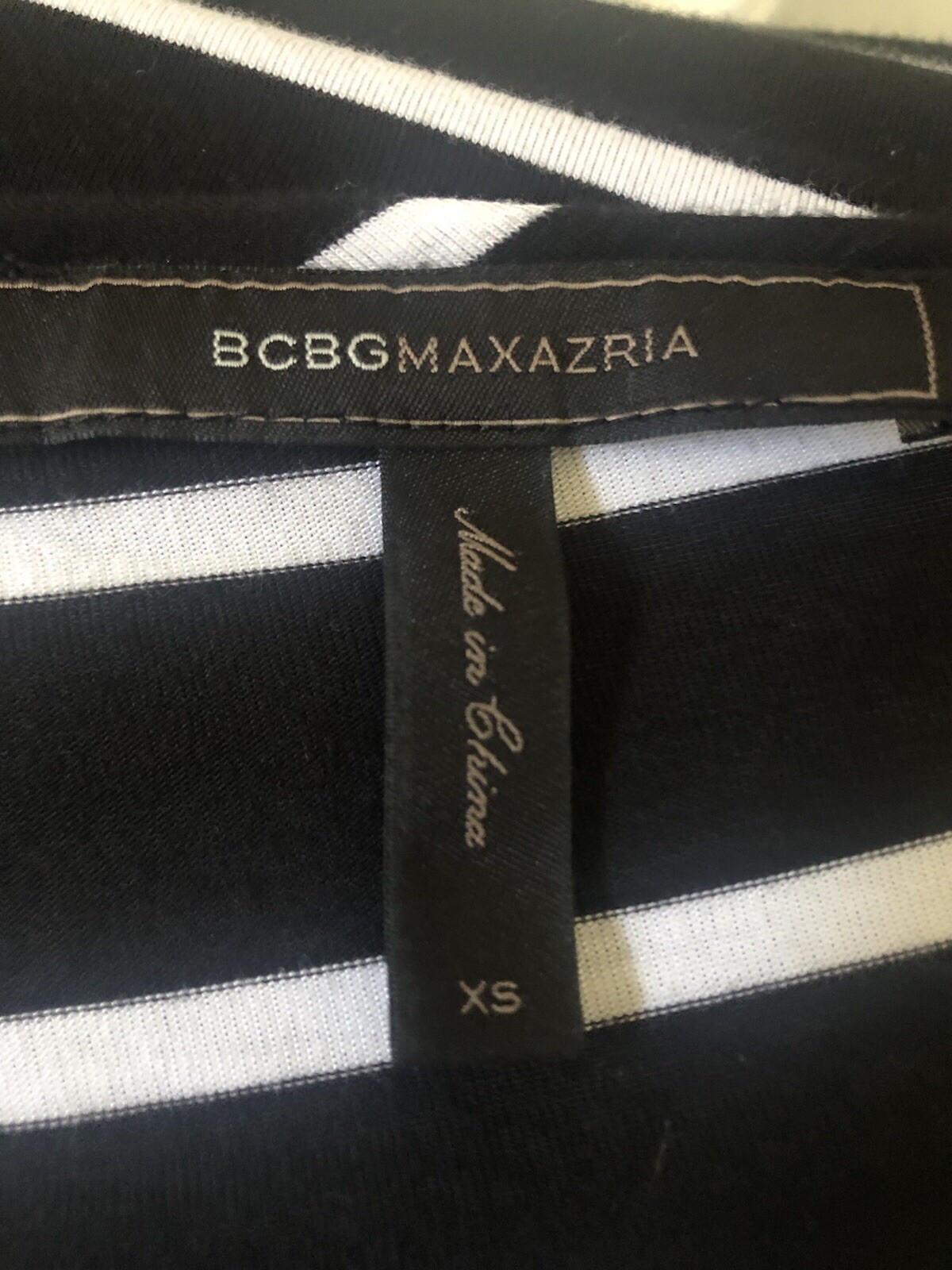 BCBGMACAZRIA Striped Pullover Quiet Luxury Athleisure Resortcore Size XS