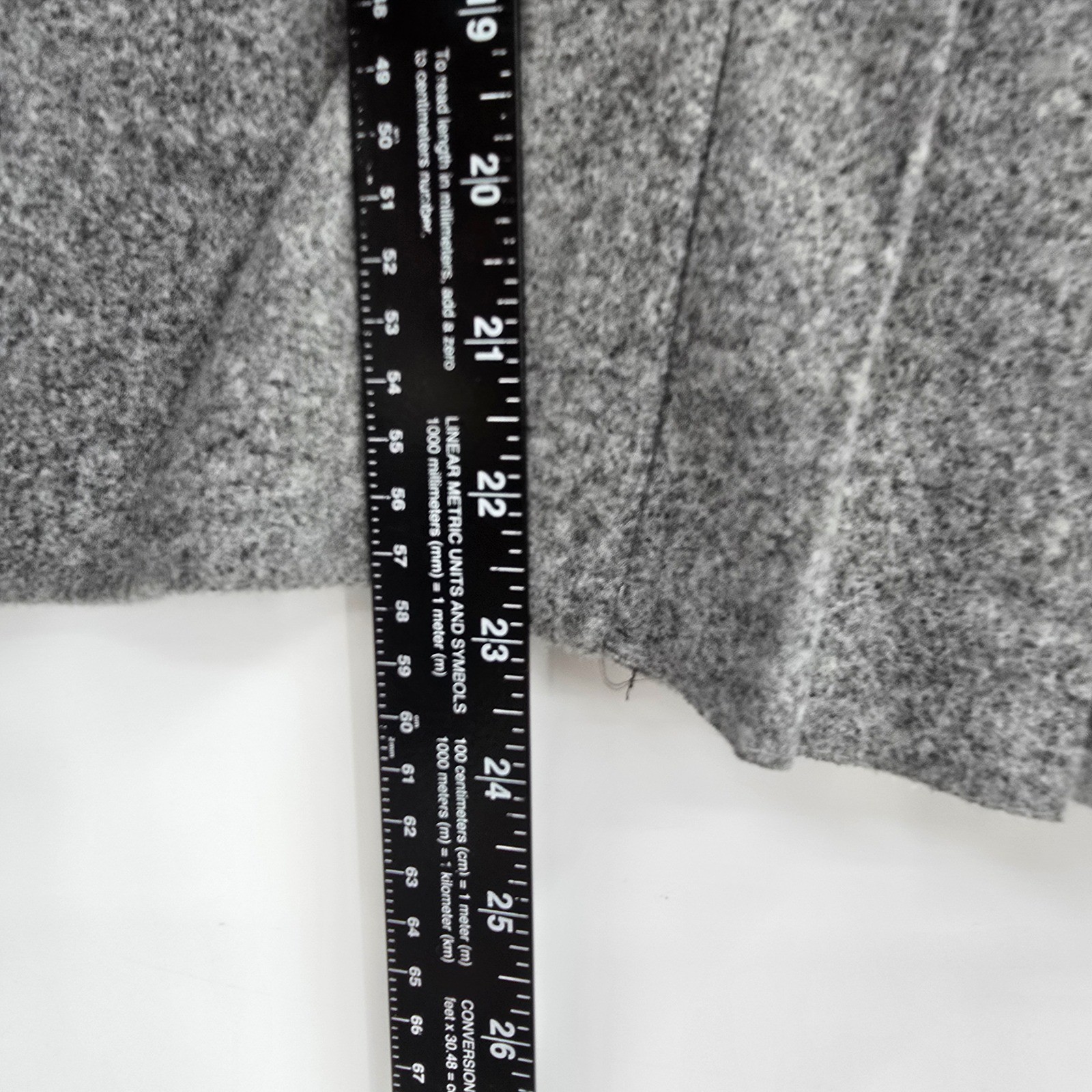 Gallery Pleated Peplum Top Long Sleeve Gray Made in Korea Minimalist