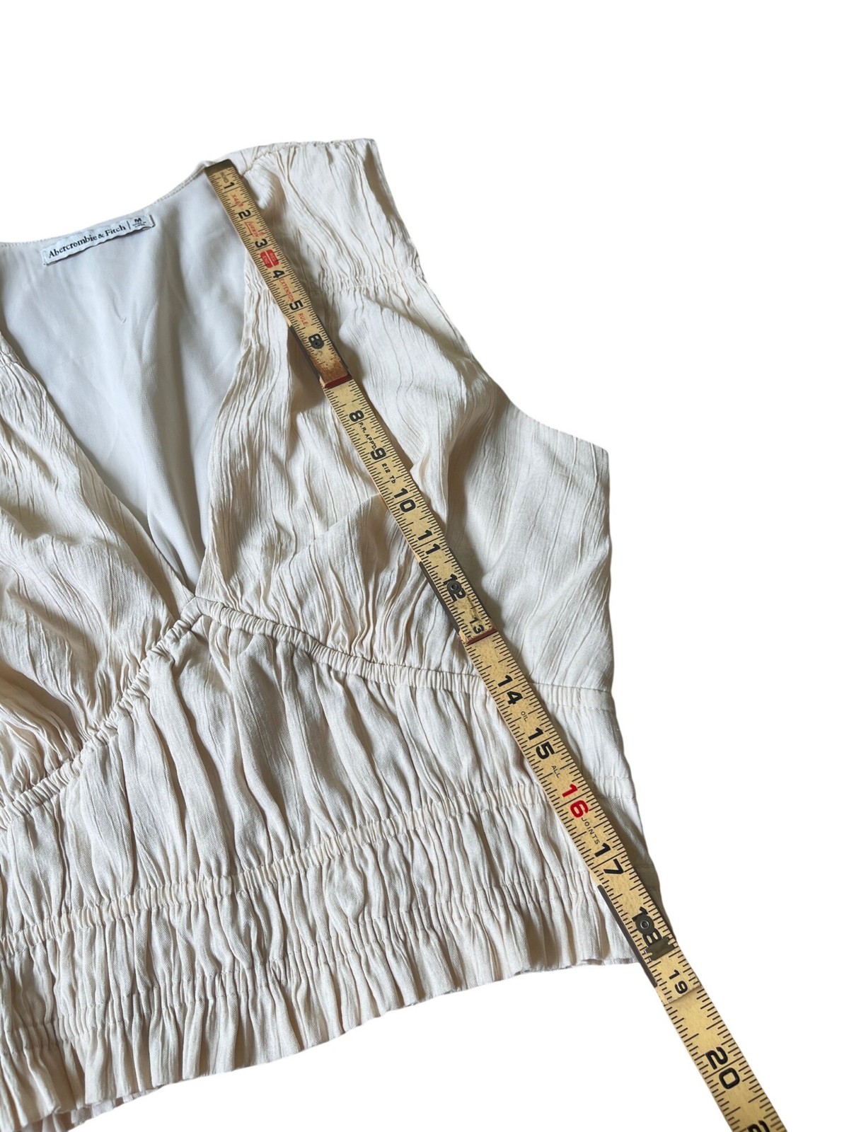 Abercrombie & Fitch Y2K Minimalist Smocked Waist Medium Crinkled Romantic Boho
